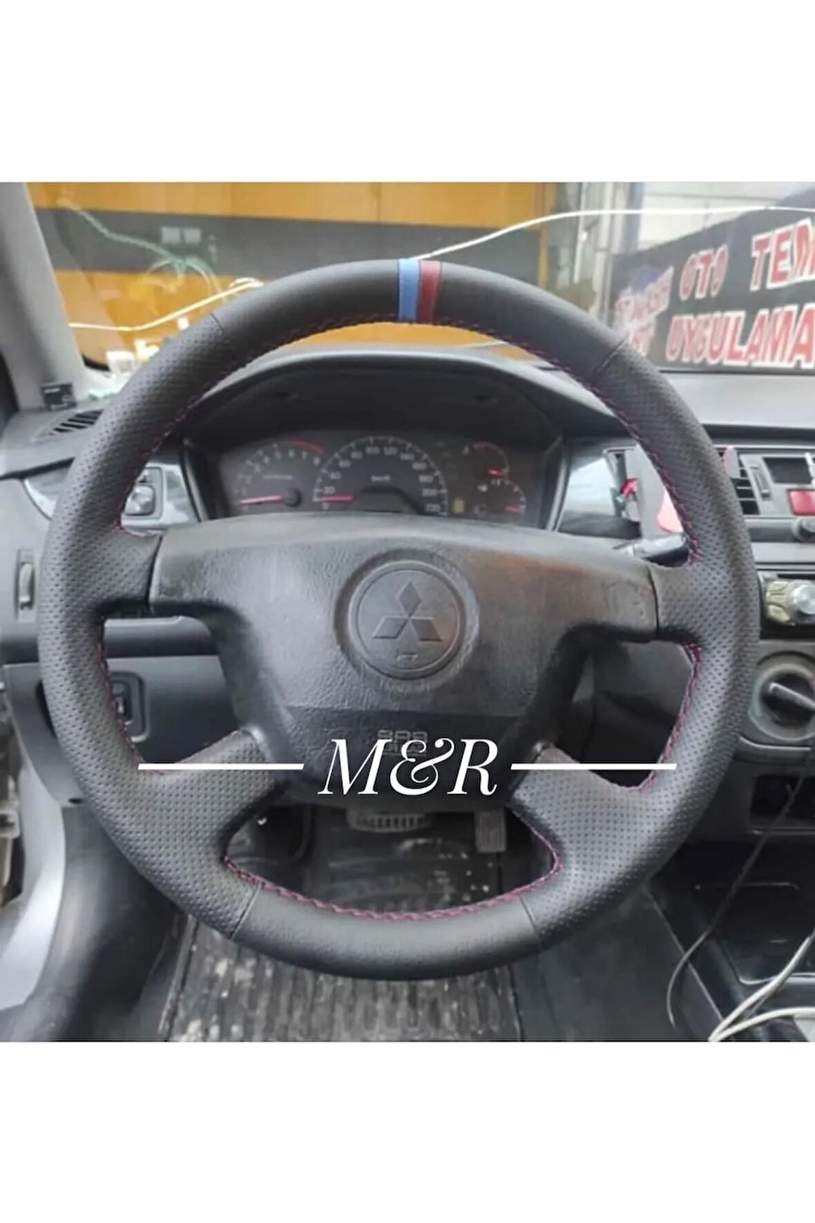 Mitsubishi Lancer Orijinal Kaplama Deri Direksiyon Kılıfı