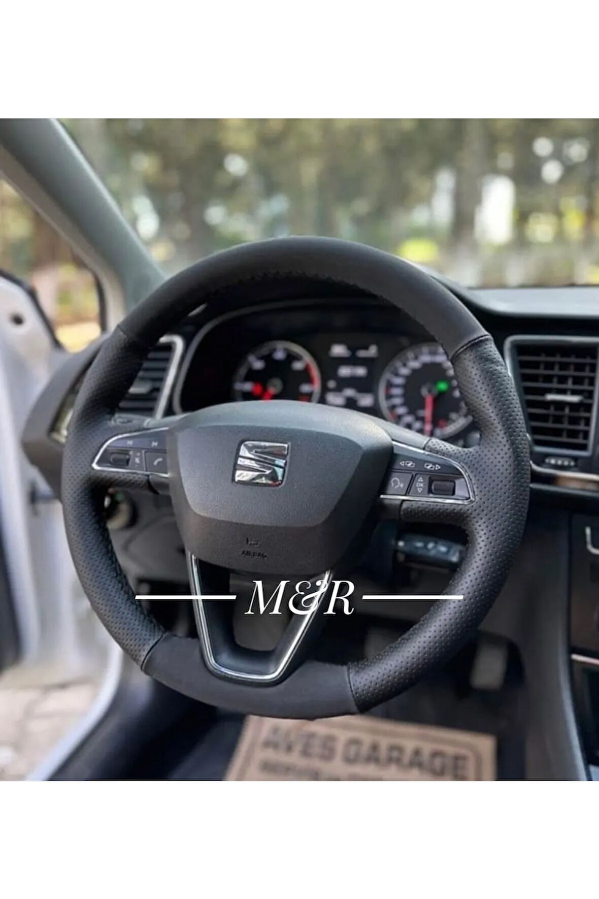 Seat Leon Orijinal Kaplama Deri Direksiyon Kılıfı