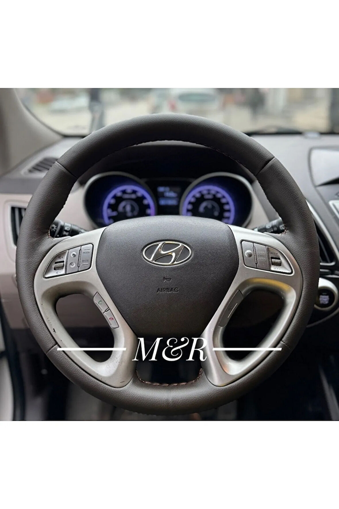 Hyundai İx35 Araca Özel Orijinal Kaplama Deri Direksiyon Kılıfı