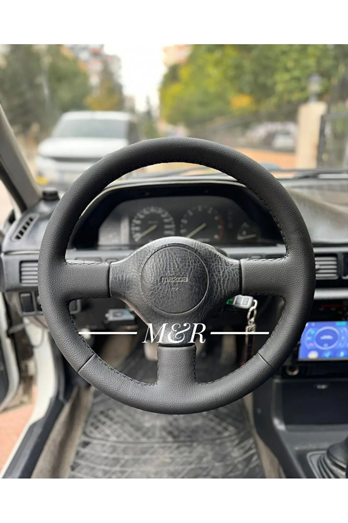 Mazda 323 Kaplama Deri Direksiyon Kılıfı