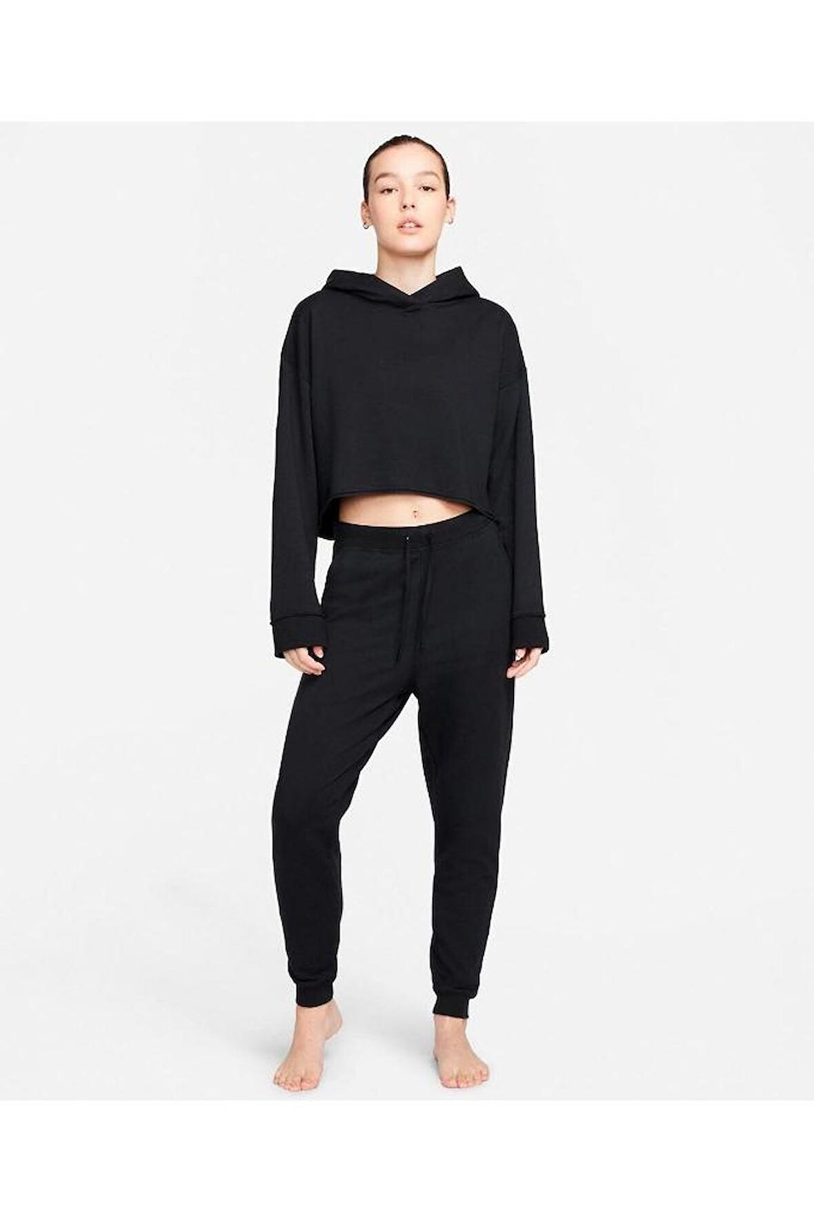 Yoga Luxe Fleece Kısaltılmış Kadın Kapüşonlu Üstü