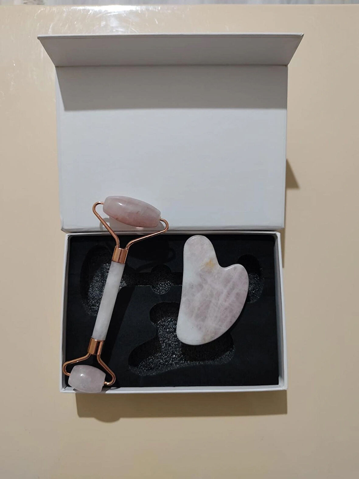 Msarty Pembe Kuvars Gua Sha Yüz Masaj Aleti Ve Yüz Masaj Taşı
