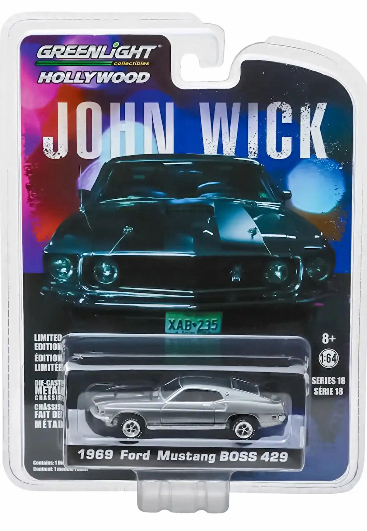 Greenlight Hollywood 1:64  – John Wick 1969 Ford Mustang BOSS 429 –  Synoverse Kitap Hediyeli