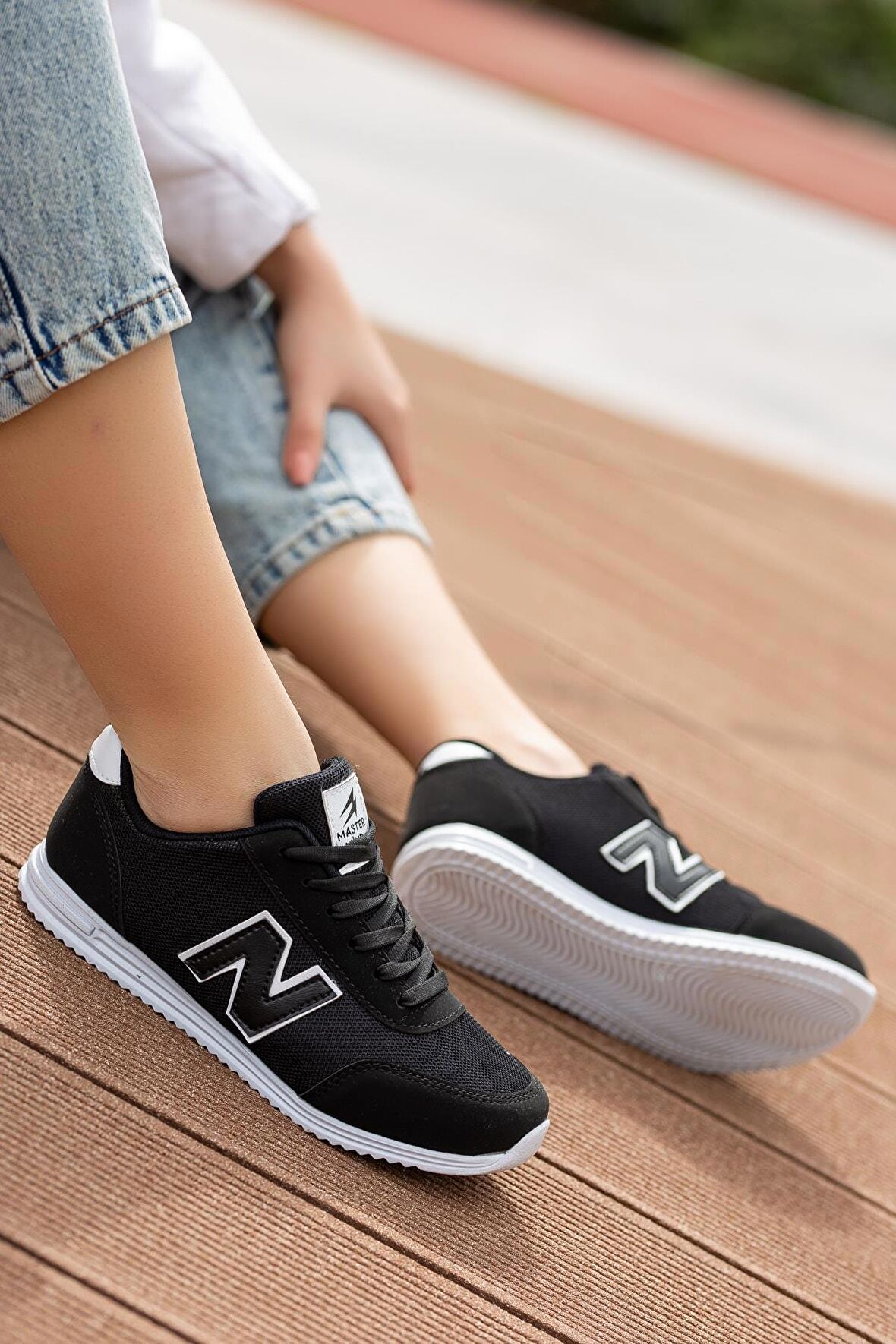 Kadın Siyah Füme Günlük Rahat Taban Comfort File Bağcıklı Hafif Esnek Yürüyüş Sneaker Spor Ayakkabı