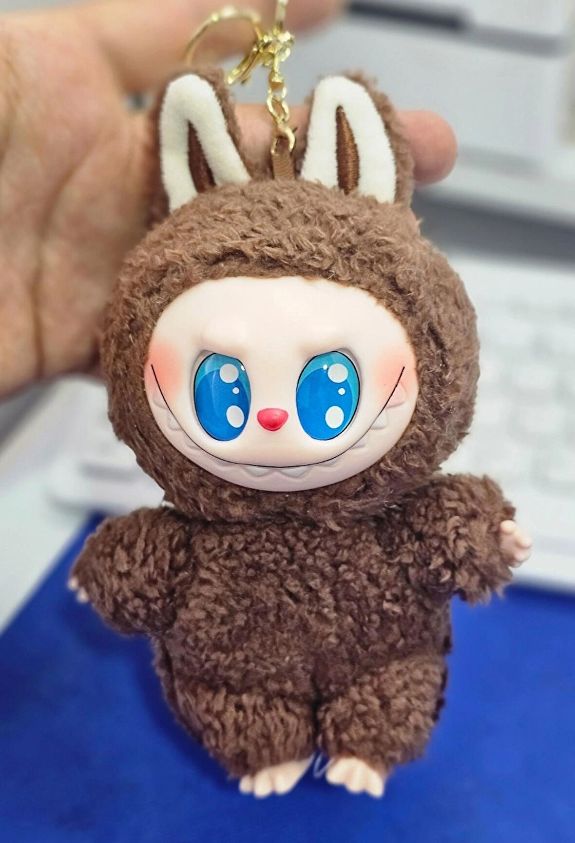 labubu peluş anahtarlık çanta süsü sevimli peluş oyuncak 17 cm