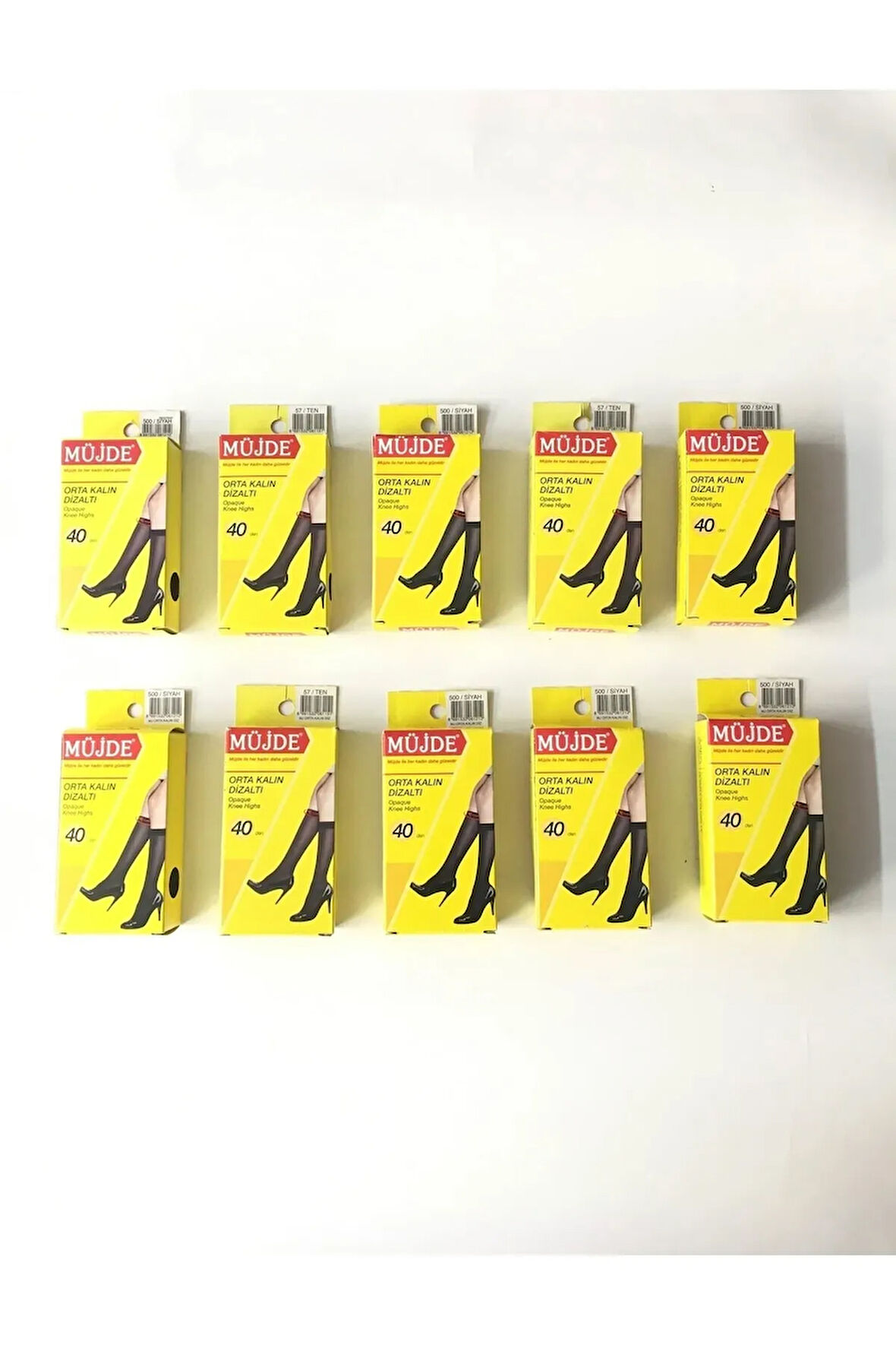 Fit 40 Den Orta Kalın Diz Altı Çorap 10’lu