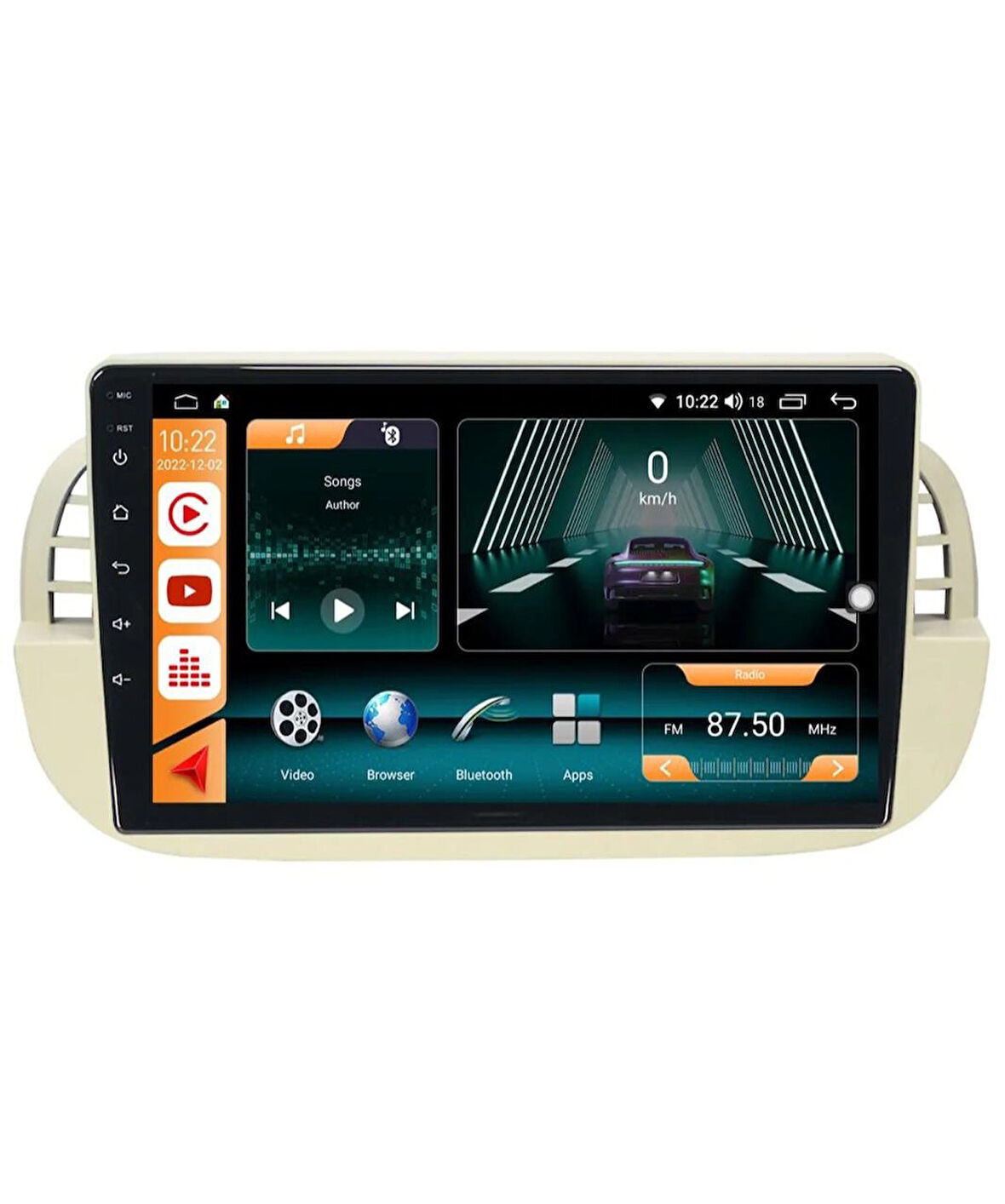 Fiat 500/500c Krem 2007 / 2015 Androidauto / Carplay Multimedya