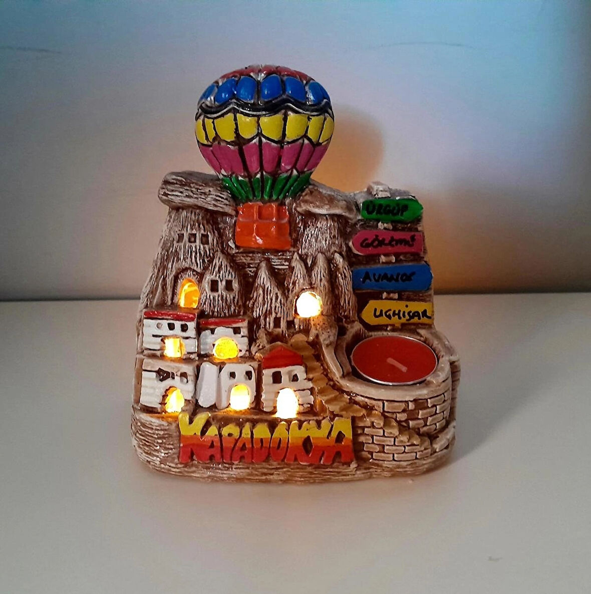 AthStore Kapadokya Hediyelik Peri Bacası Led'li Mumluk - Gece Lambası