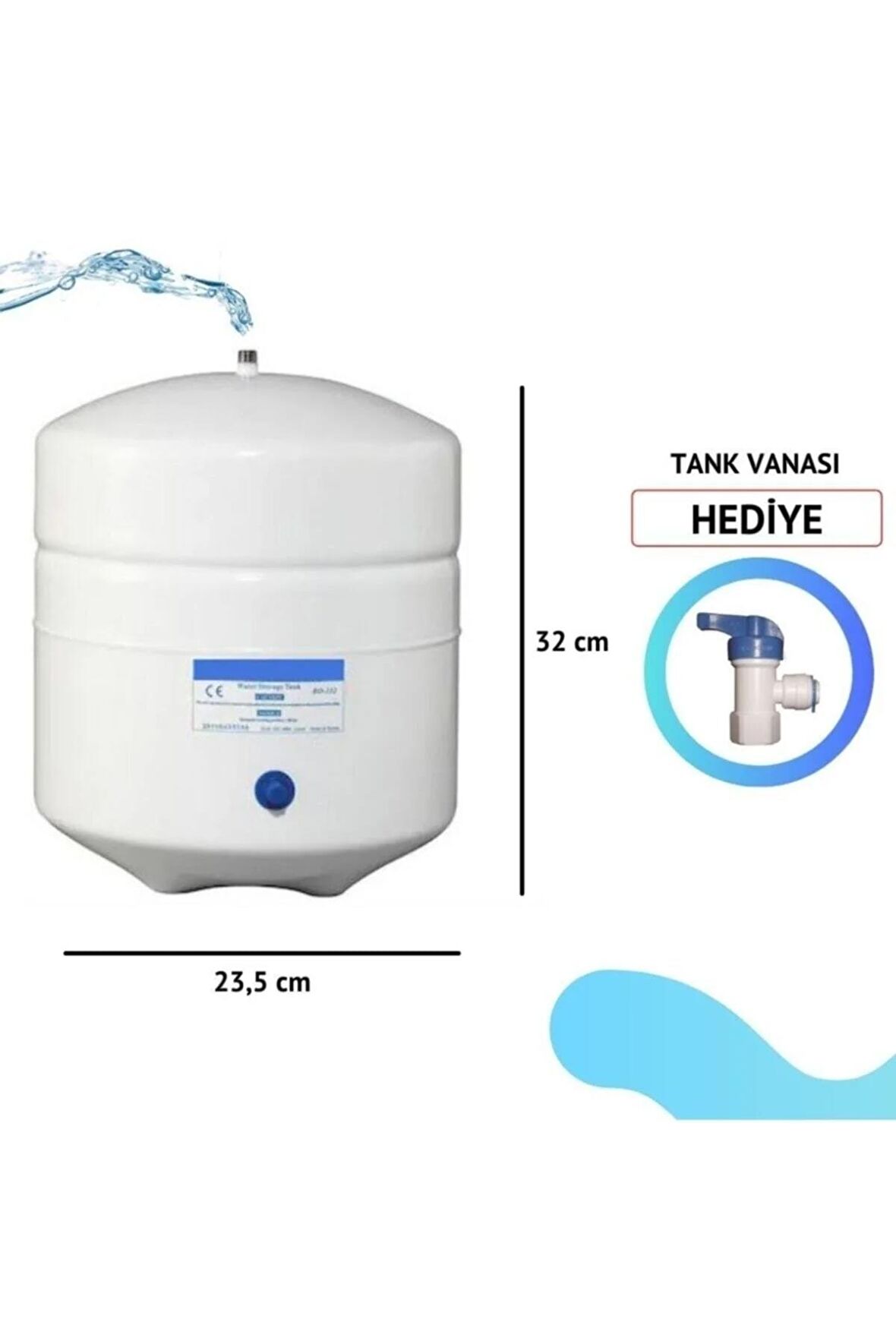 8 Litre Nsf Onaylı Çelik Su Tankı