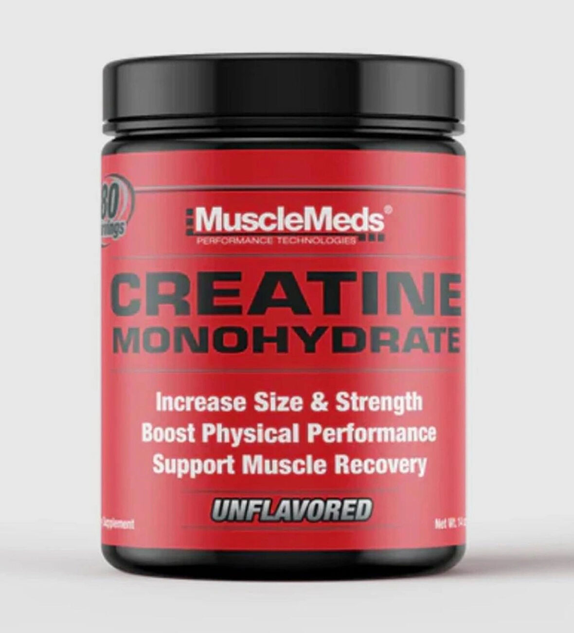 MuscleMeds Creatine Monohydrate Micronized Formula for Muscle Growth & Recovery – 80 Servings