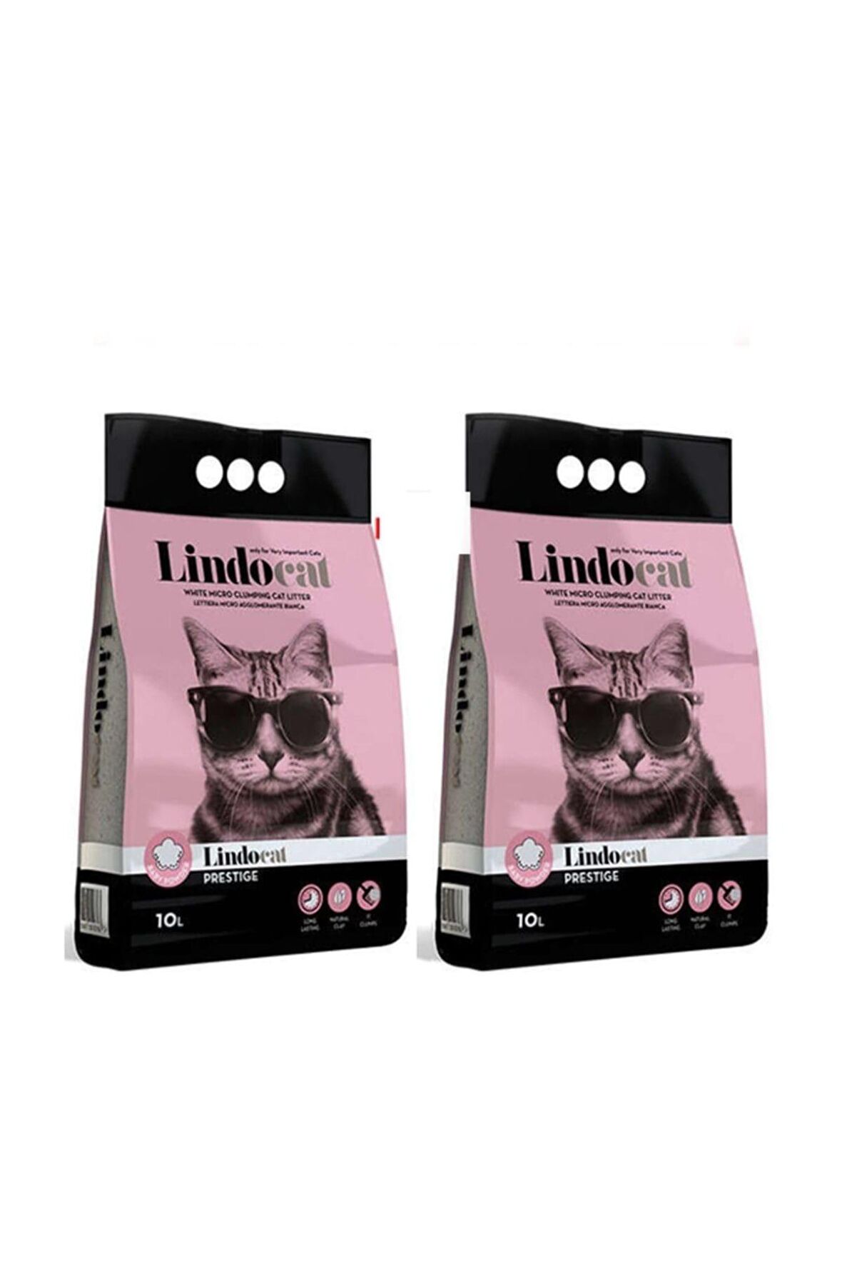 Lindo Baby Powder Kokulu İnce Tane Kedi Kumu 10 Lt X 2 Adet