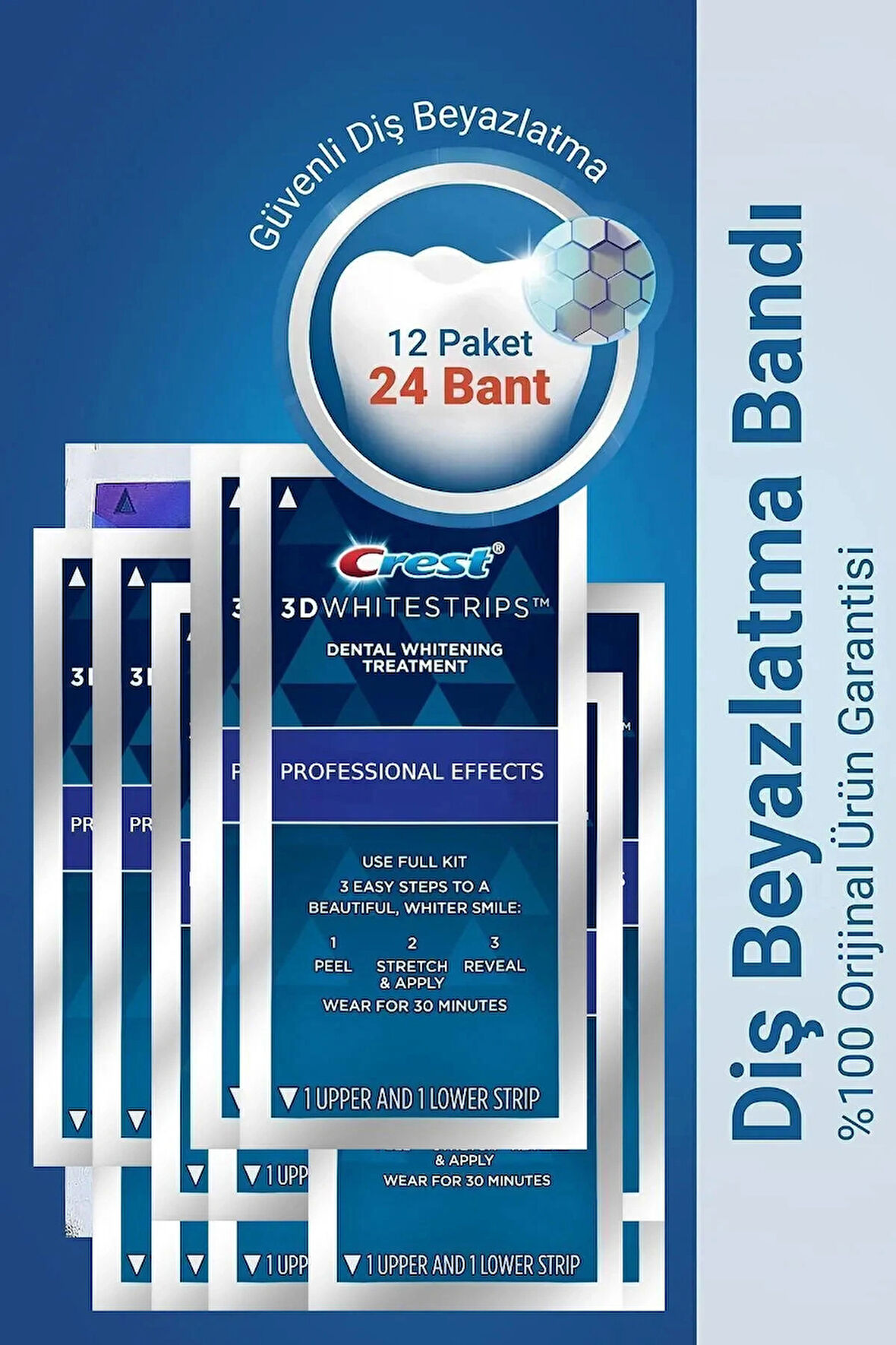 3d Whitestrips Professional Effects (12 Paket / 24 Bant)