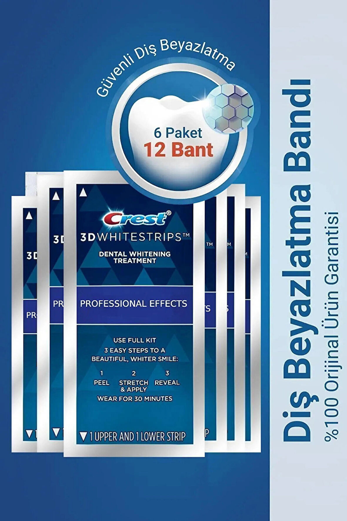 3d Whitestrips Professional Effects (6 Paket / 12 Bant)