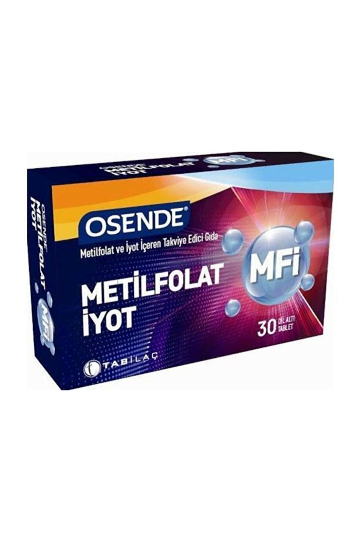 Osende Metilfolat & Iyot 30 Dil Altı Tableti