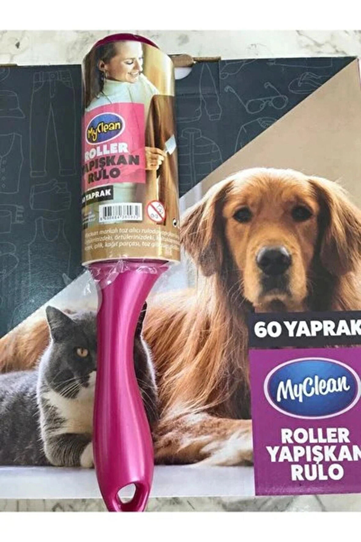 MyClean Yapışkanlı Tüy Toplama Rulosu 60 Yapraklı - 1 Adet