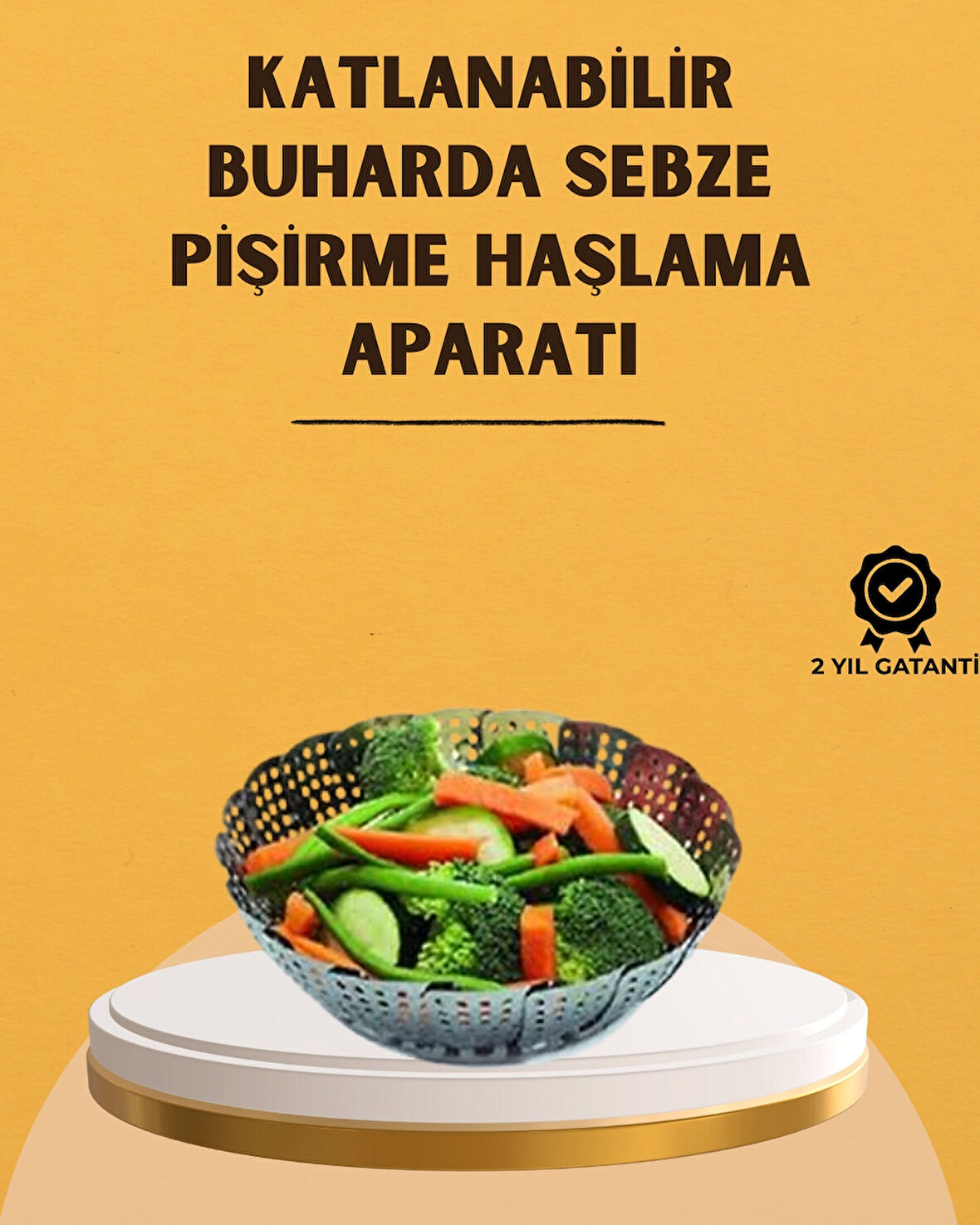 Paslanmaz Çelik Buharda Pişirme Sepeti – Temizlemesi Kolay, Dayanıklı Tasarım