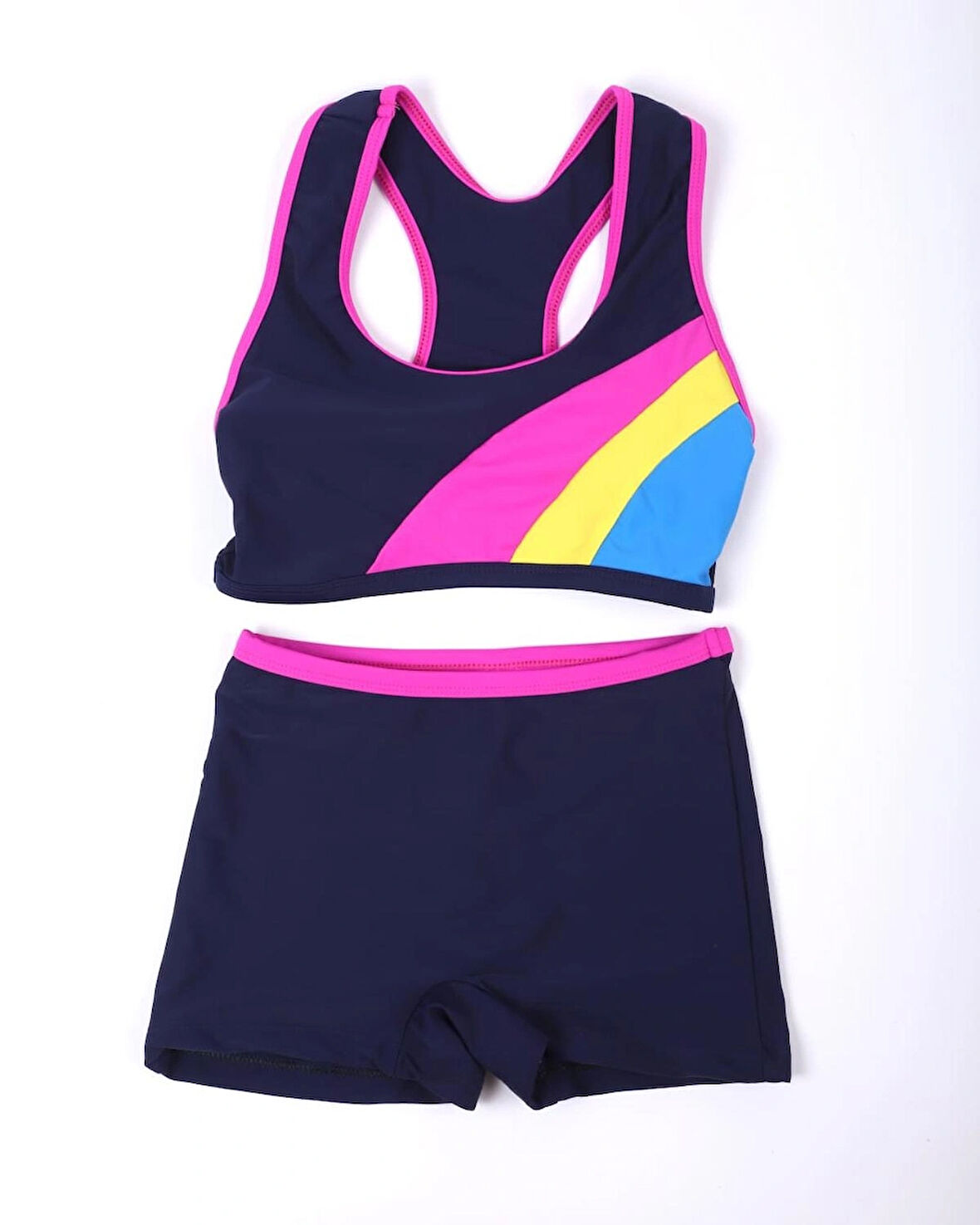 Kız Çocuk Şortlu Bikini- Yüzücü Myo5956