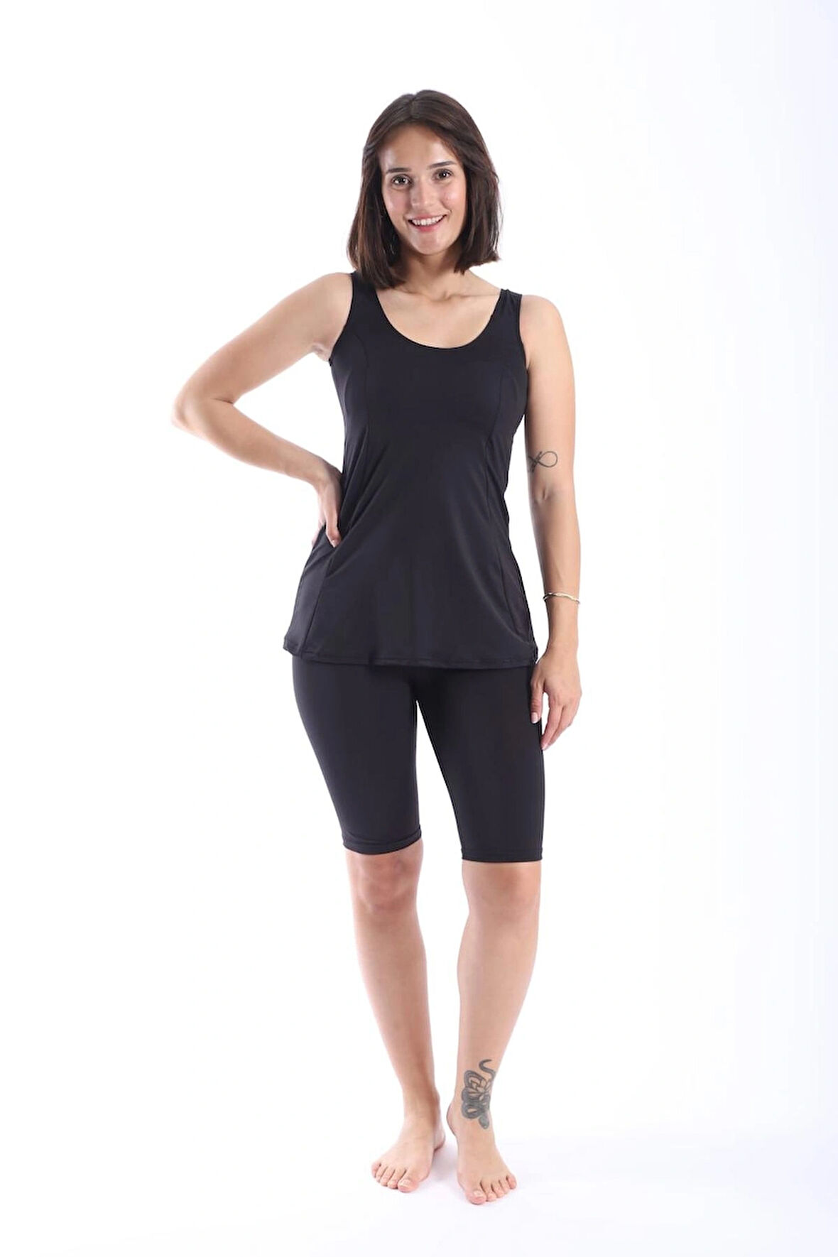 Kadın Dizüstü Taytlı Tankini Mayo Takımı 38-52