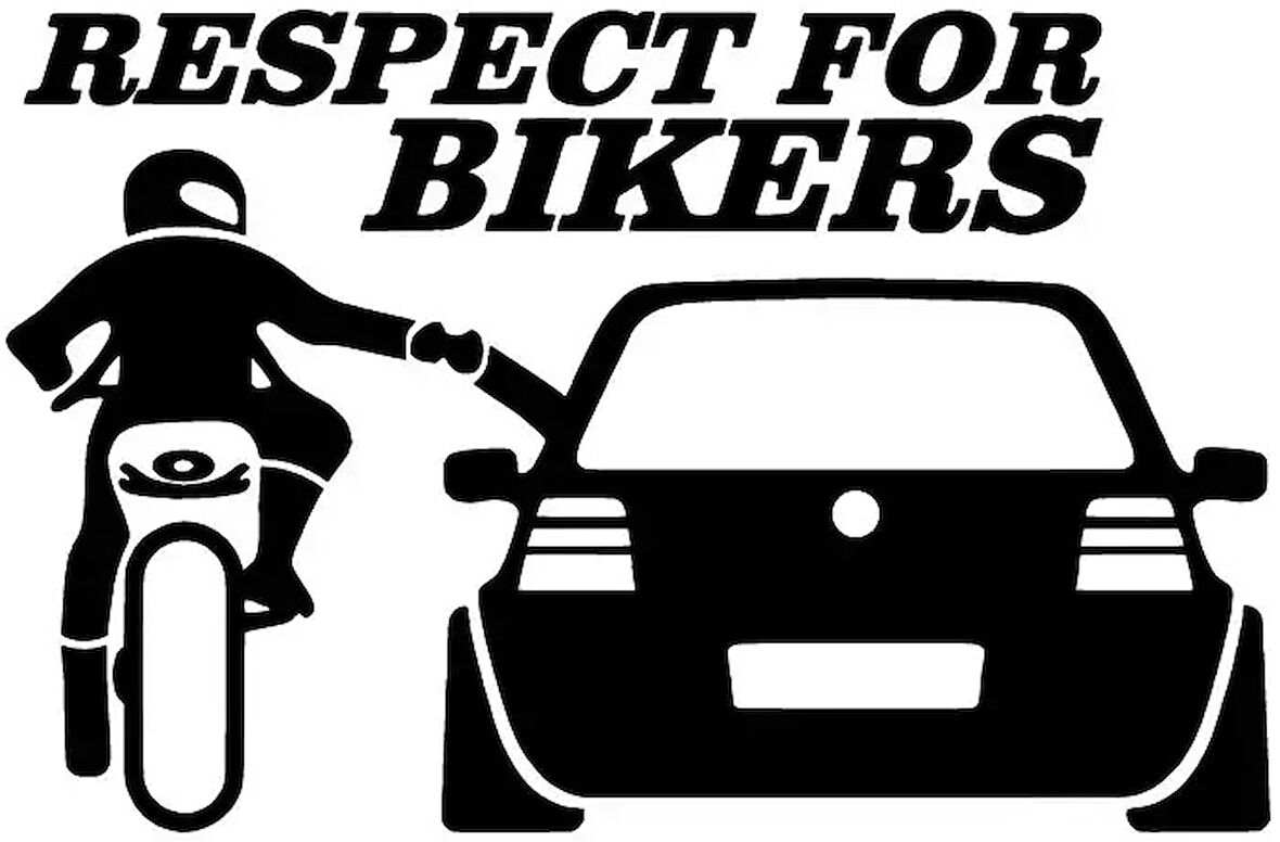 Miyrem Respect For Bikers Sticker 10 x 7 cm