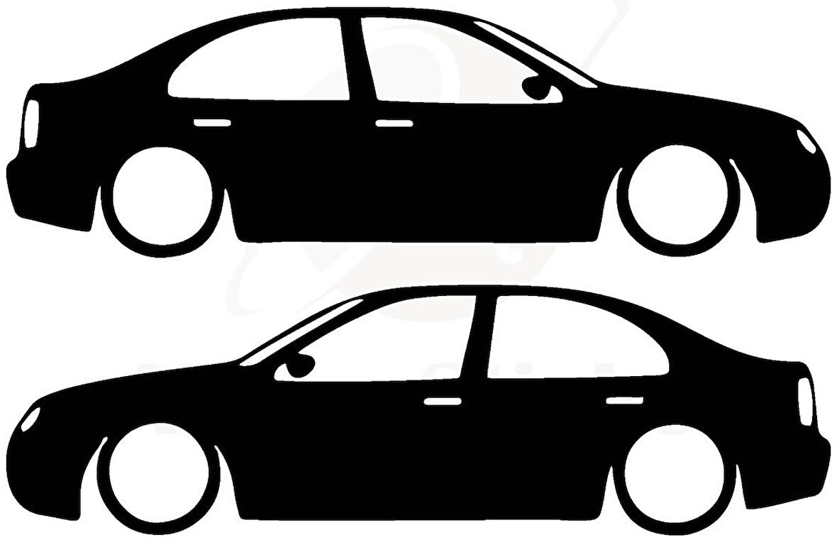 Miyrem Otomobil Tasarım Model 21 Sticker 20 x 6 cm 2 Adet