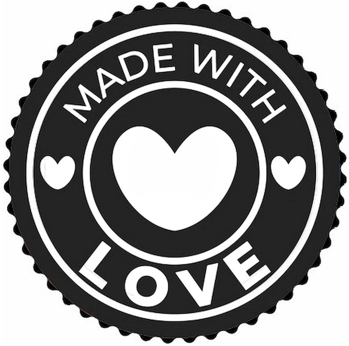 Miyrem Siyah Beyaz Aşk Tasarım Sticker 20 x 20 cm