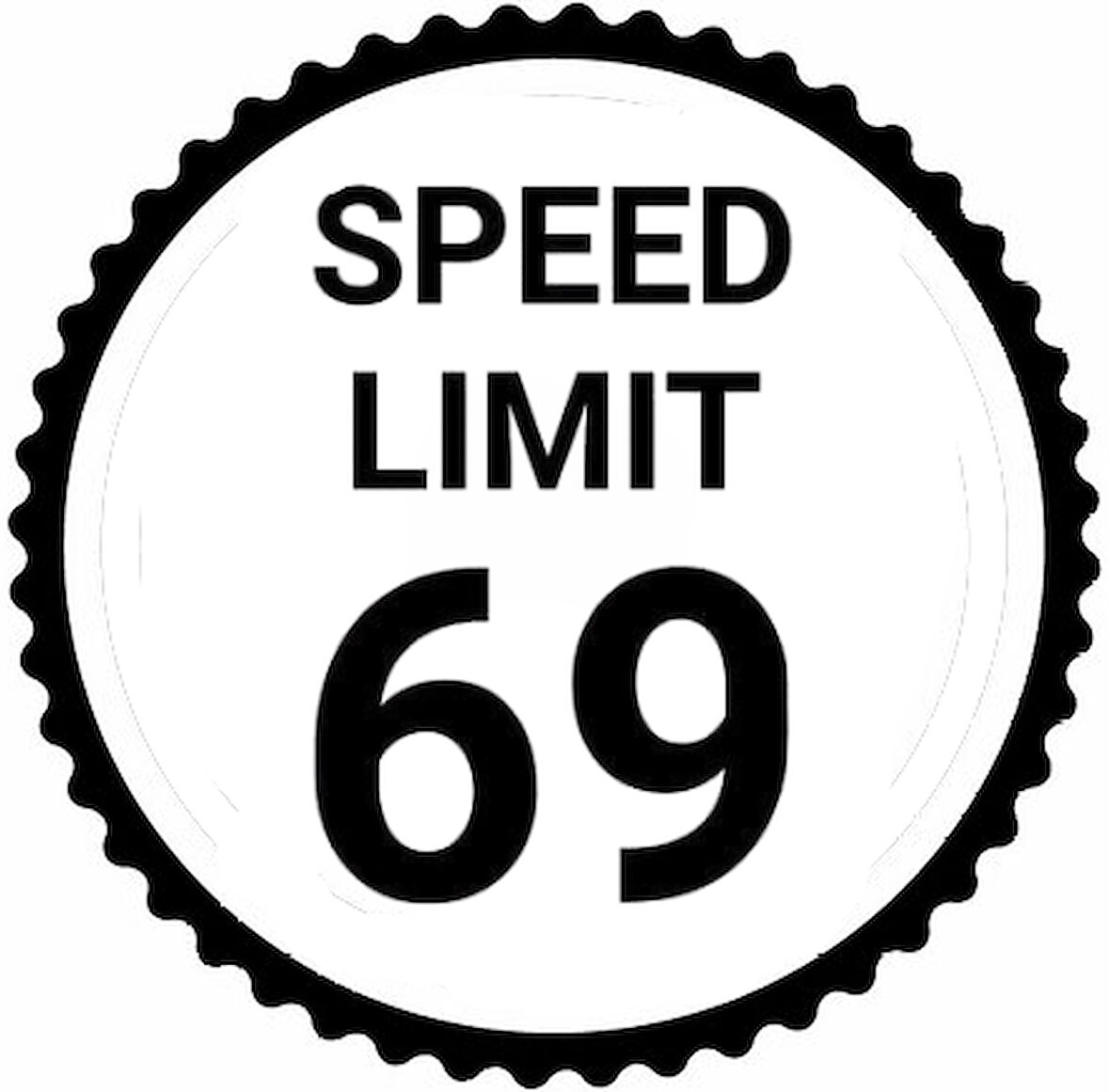 Miyrem Hız Limiti 69 Tasarım Sticker 40 x 40 cm