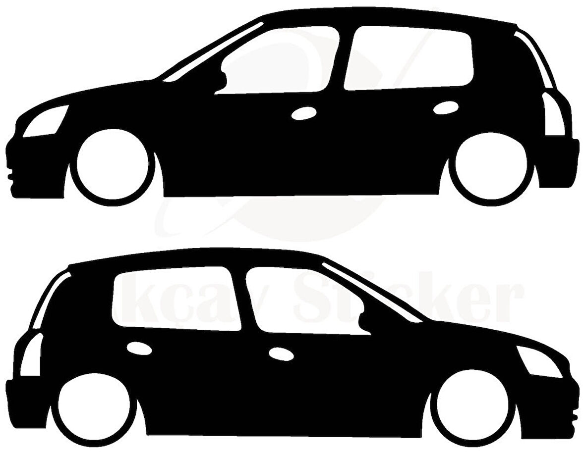 Miyrem Otomobil Tasarım Model 6 Sticker 10 x 3 cm 2 Adet