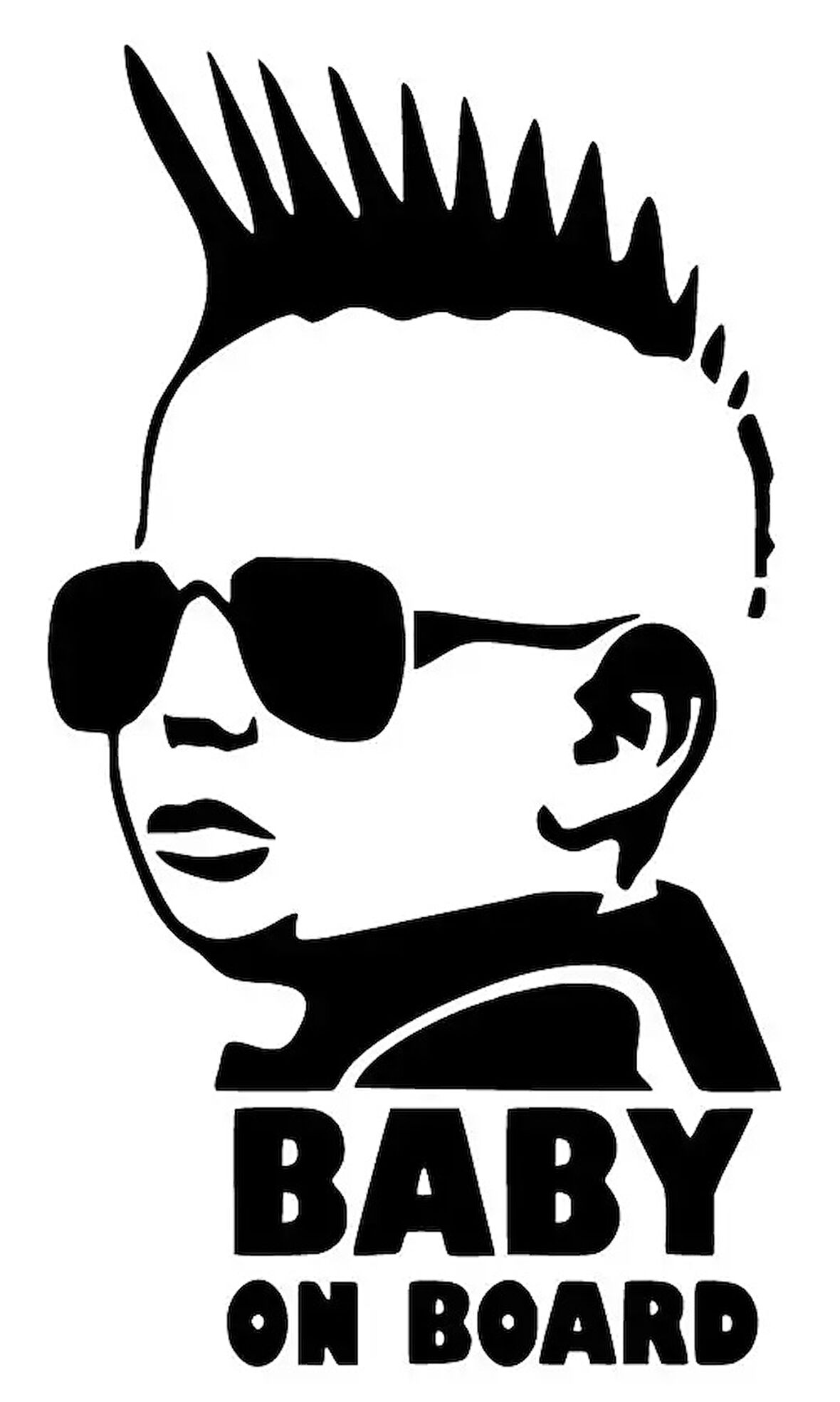 Miyrem Arabada Bebek Var Punk Sticker 10 x 18 cm