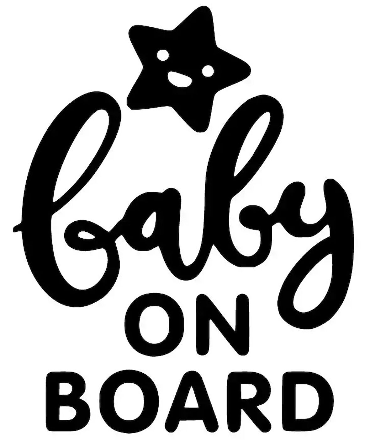 Miyrem Arabada Bebek Var Yıldızlı Sticker 10 x 12 cm