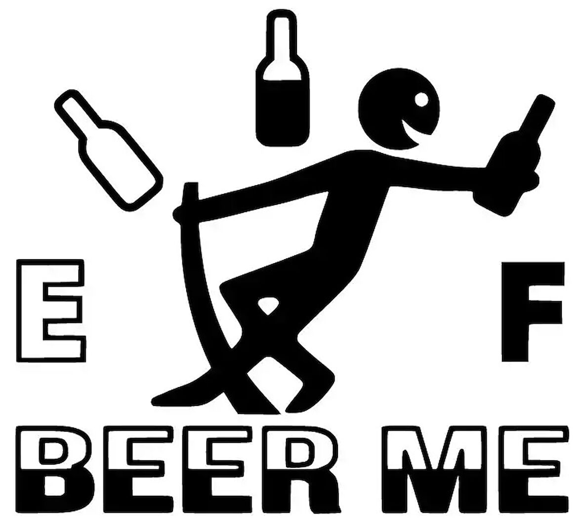 Miyrem Yakıt Depo Kapağı Beer Me Sticker 10 x 9 cm