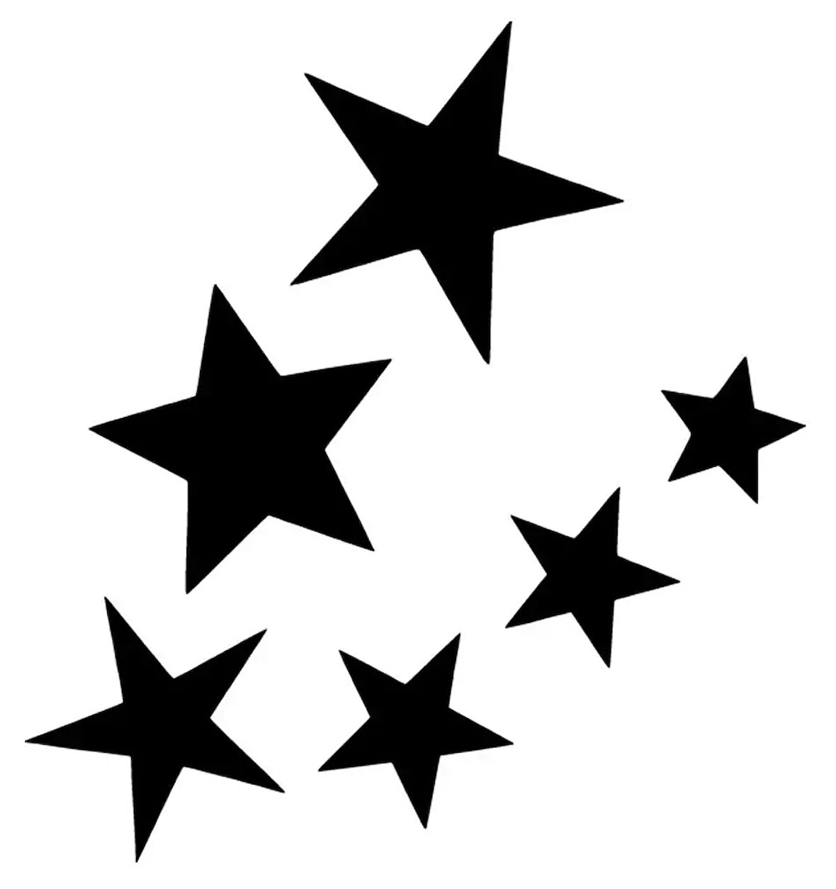 Miyrem 6 lı Yıldız Seti Sticker 10 x 11 cm