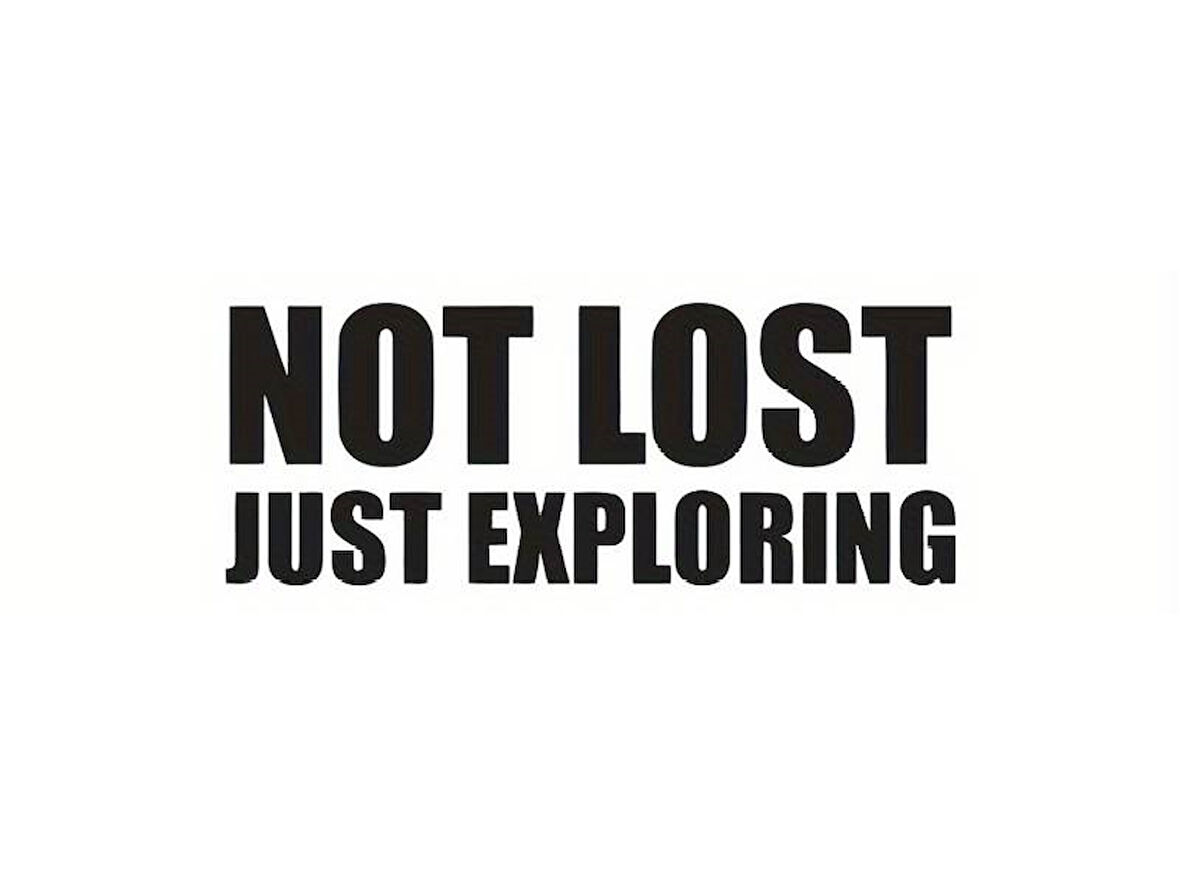 Miyrem Not Lost Oto Arka Cam Sticker 21 x 8 cm