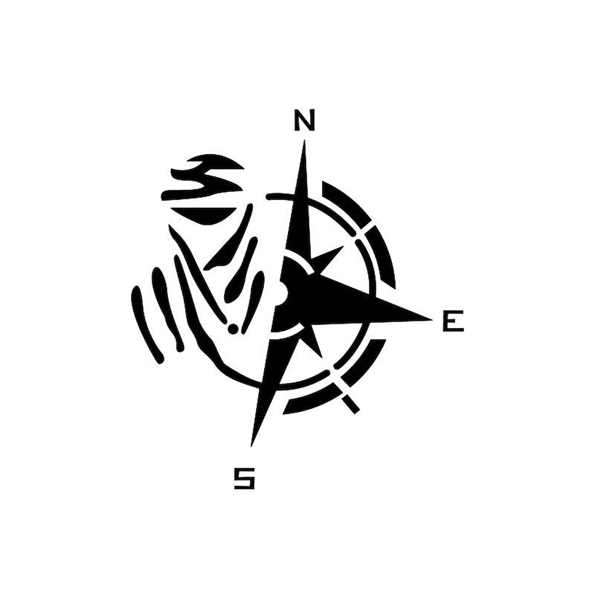 Miyrem Dakar Pusula Oto Arka Cam Sticker 21 x 24 cm