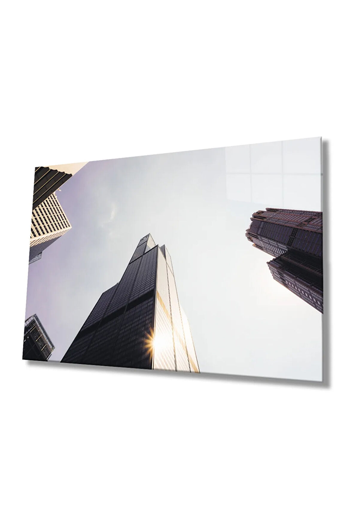  Miyrem Glasses Collection -A1^#  Geometrik Bina Cam Tablo, Cam Tablo