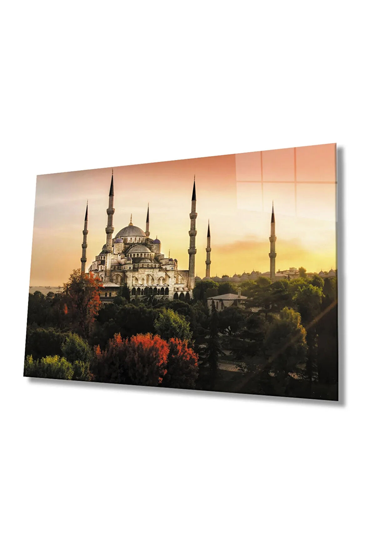  Miyrem Glasses Collection -A1^#  Istanbul Cami Manzara Cam Tablo 