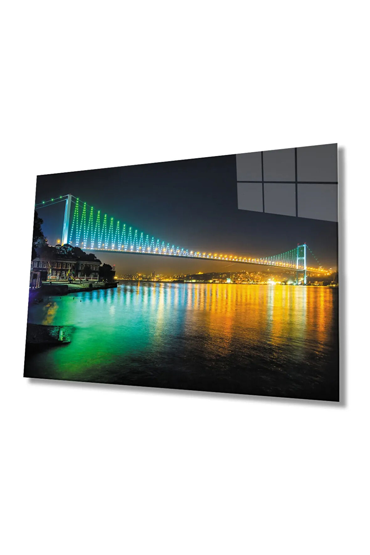  Miyrem Glasses Collection -A1^#  Istanbul Boğazı Manzara Cam Tablo 