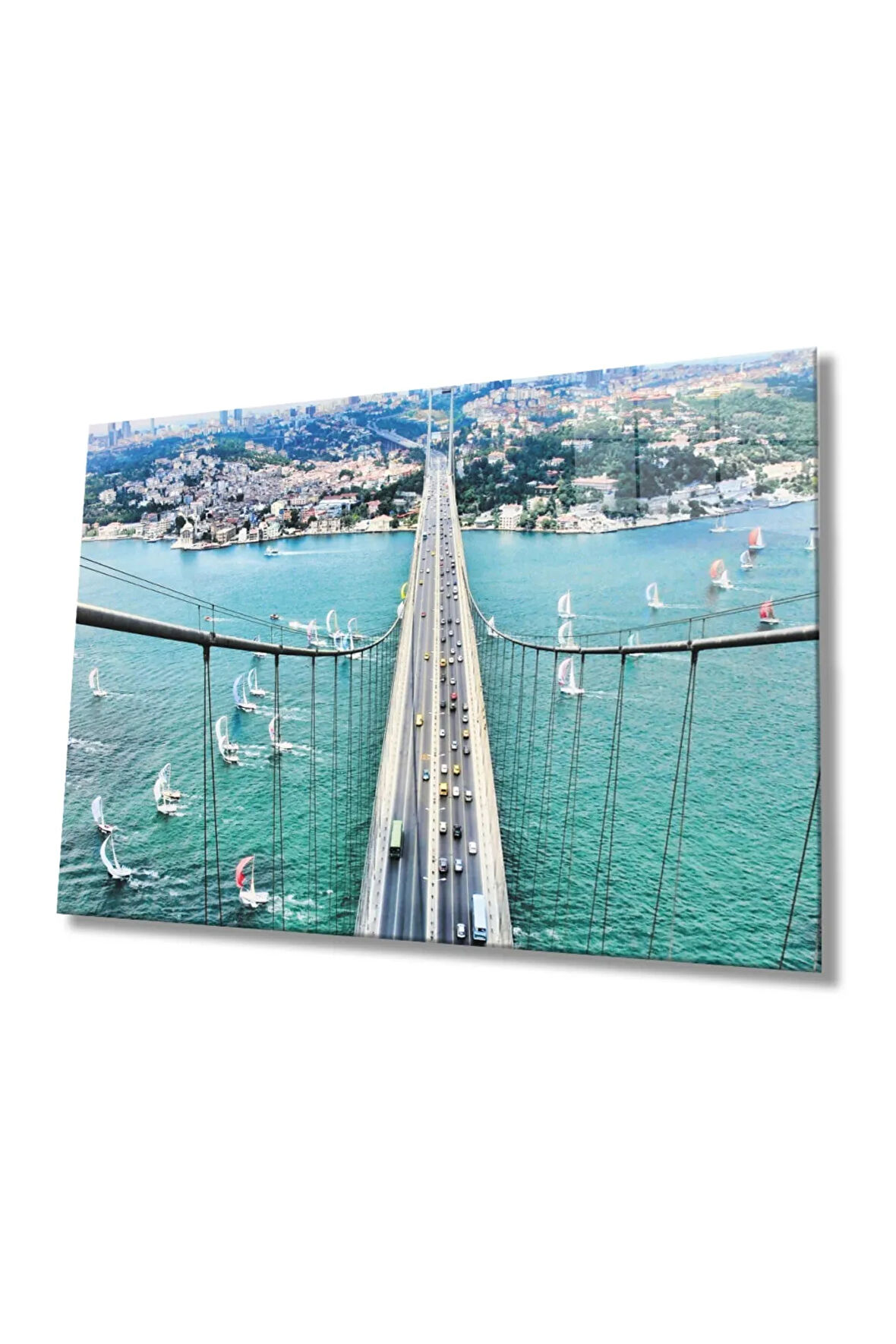  Miyrem Glasses Collection -A1^#  Istanbul Boğazı Manzara Cam Tablo 