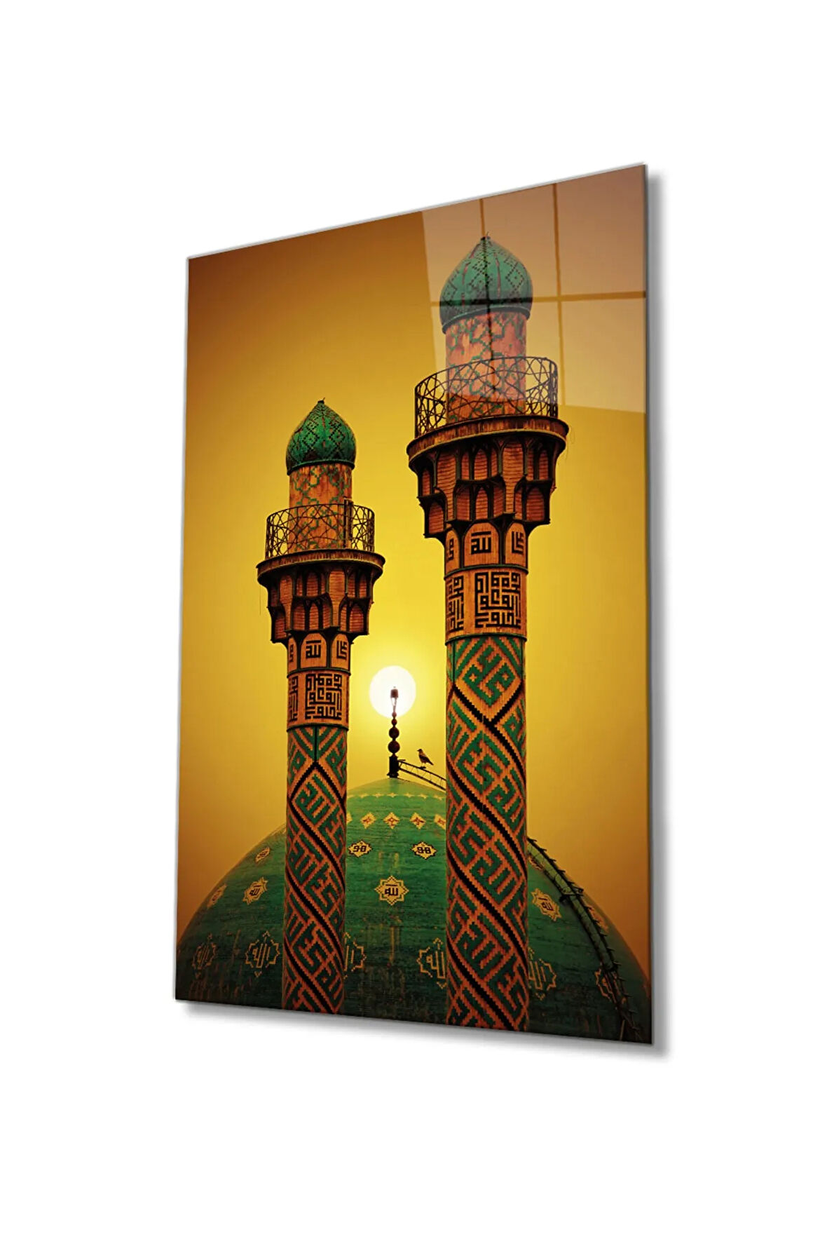  Miyrem Glasses Collection -A1^#  Tahran Şerif Camii Dini Islami Cam Tablo