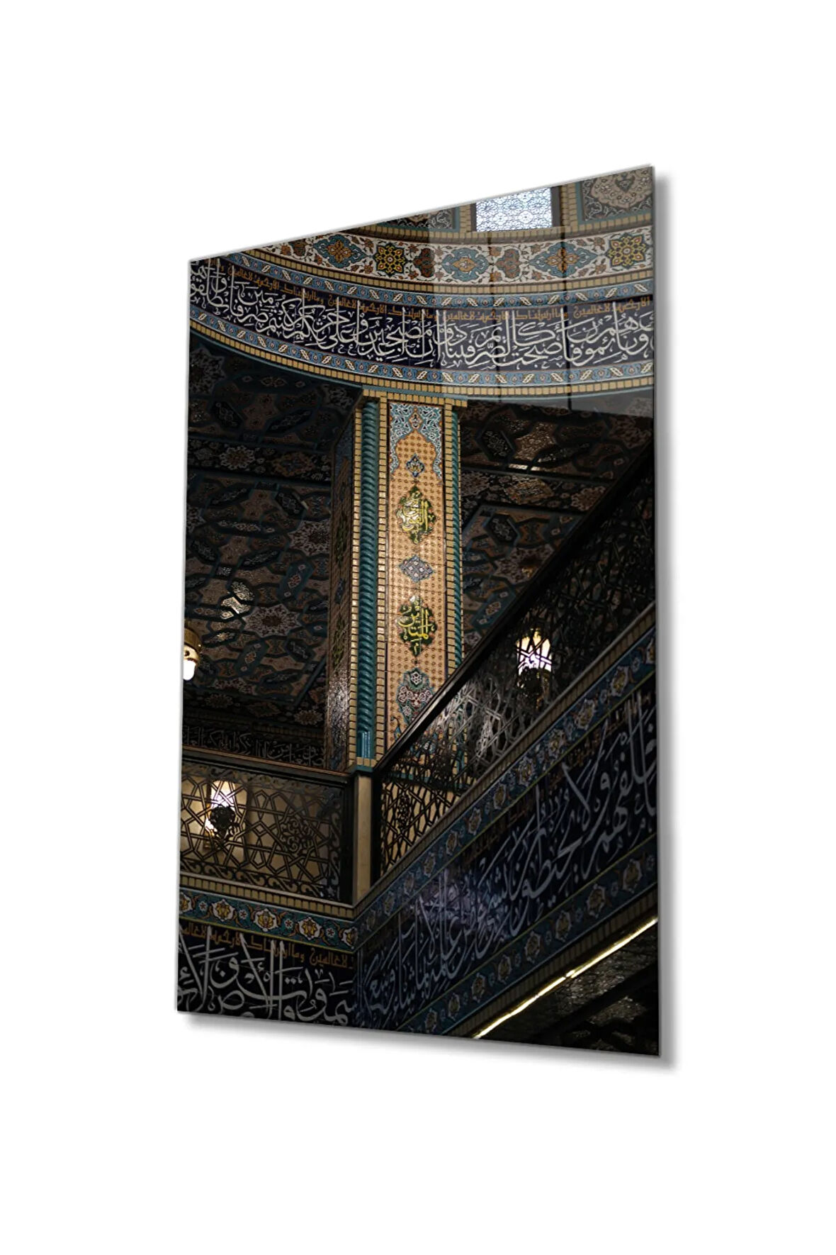  Miyrem Glasses Collection -A1^#  Islami Kaligrafi Motif Dini Islami Cam Tablo