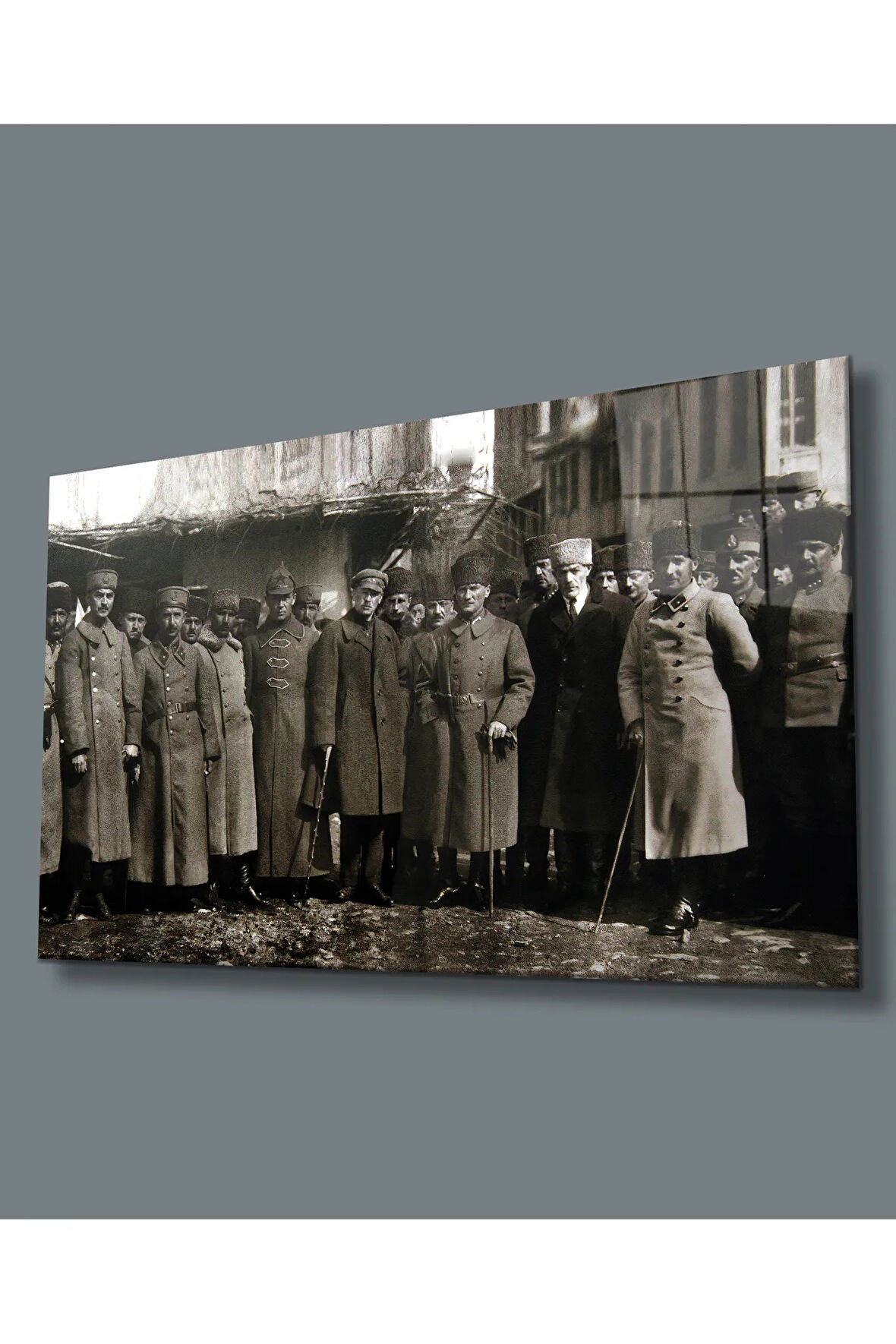  Miyrem Glasses Collection -A1^#  Atatürk ve Ordu Temalı Uv Baskılı Cam Tablo
