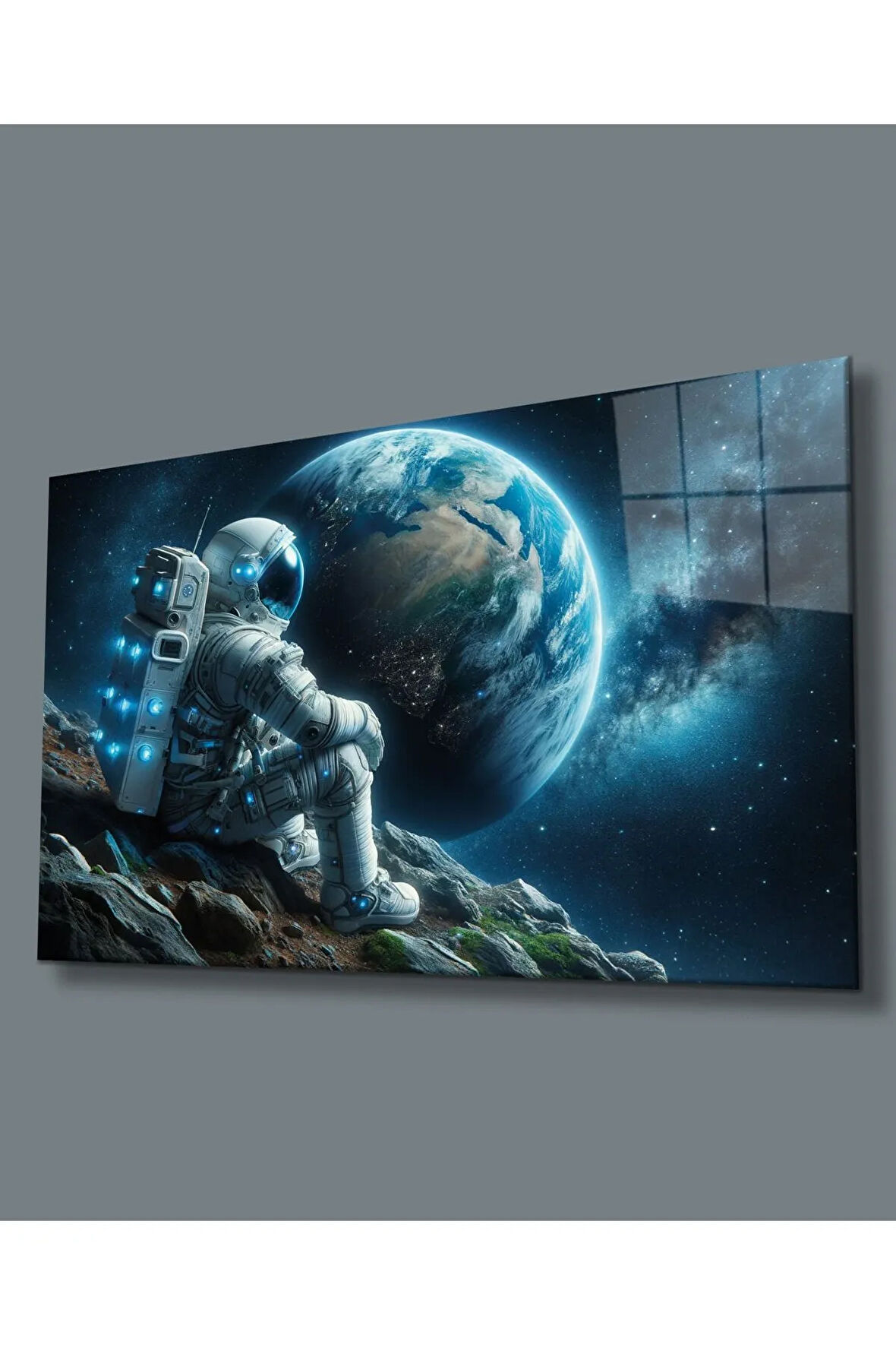  Miyrem Glasses Collection -A1^#  Uzay Görseli Astronot Cam Tablo  -Artificial Intelligence