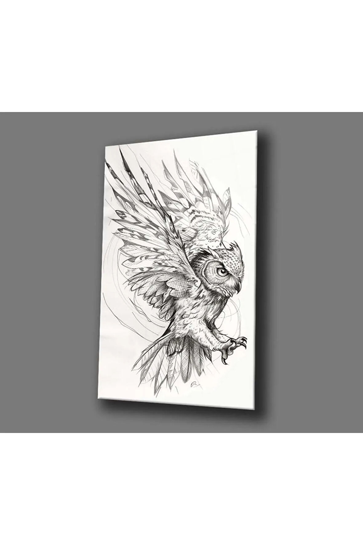  Miyrem Glasses Collection -A1^#  Göğe Açılan Kanatlar Cam Tablo  