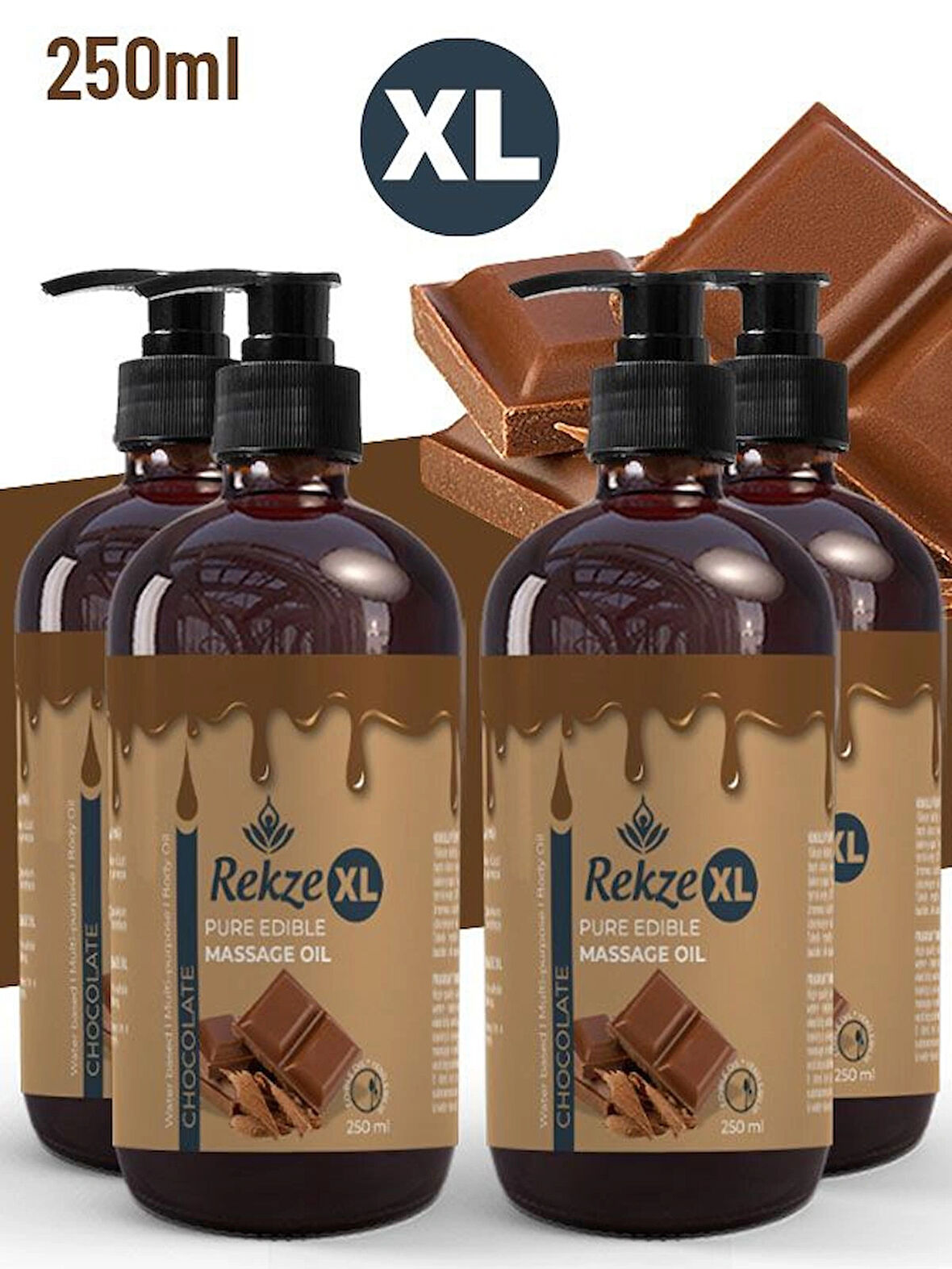 KARGO BEDAVA HIZLI TESLİMAT promotion 250 TL'ye %2 İndirim info Sepette Uygulanacak! Masaj Yağı 4 Adet Büyük Boy Yenilebilir Çikolata Aromalı Masaj Yağı 250 ml - 1 Rekze Masaj Yağı 4 Adet Büyük Boy Yenilebilir Çikolata Aromalı Masaj Yağı 250 ml