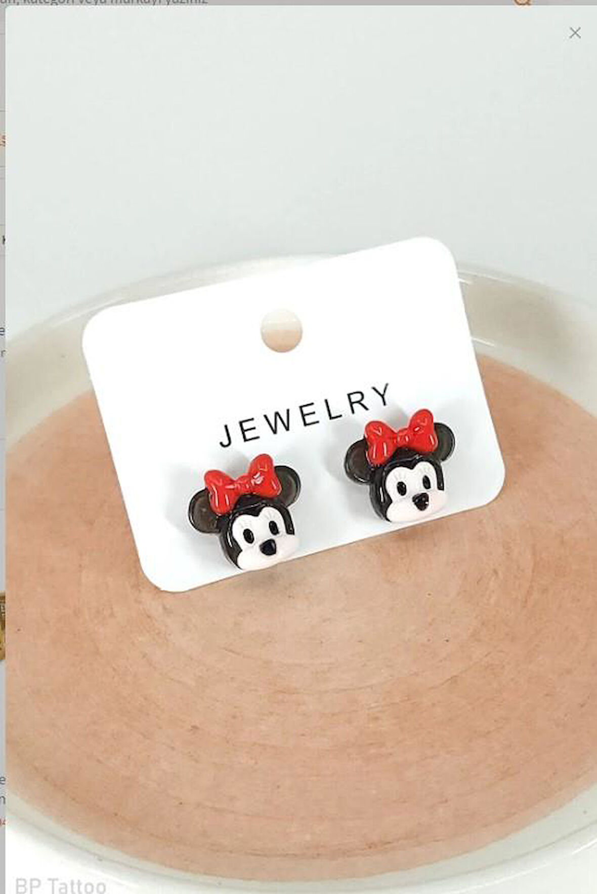  Sevimli Mickey Mouse Minnie 2'li Genç Ve Çocuk Küpesi