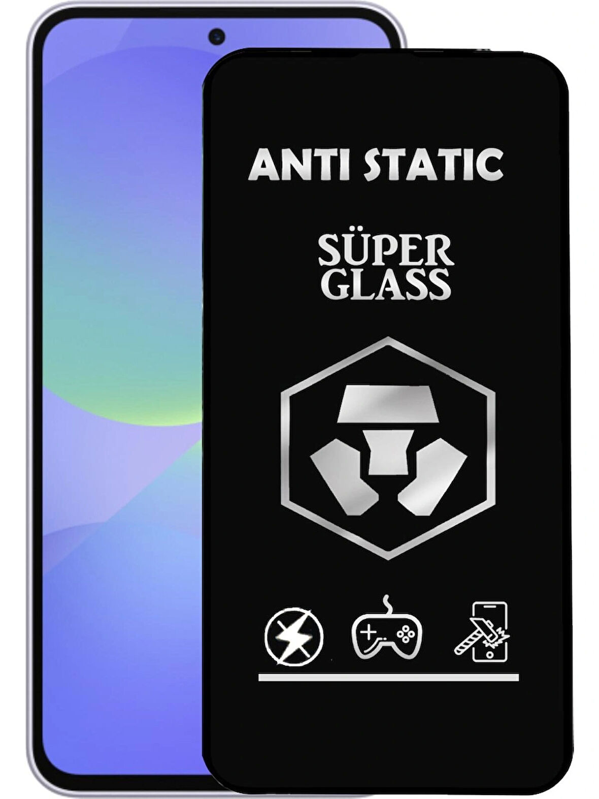 Samsung Galaxy A36 Uyumlu Anti Static Toz Tutmayan Çerçeveli Temperli Ekran Koruyucu Cam