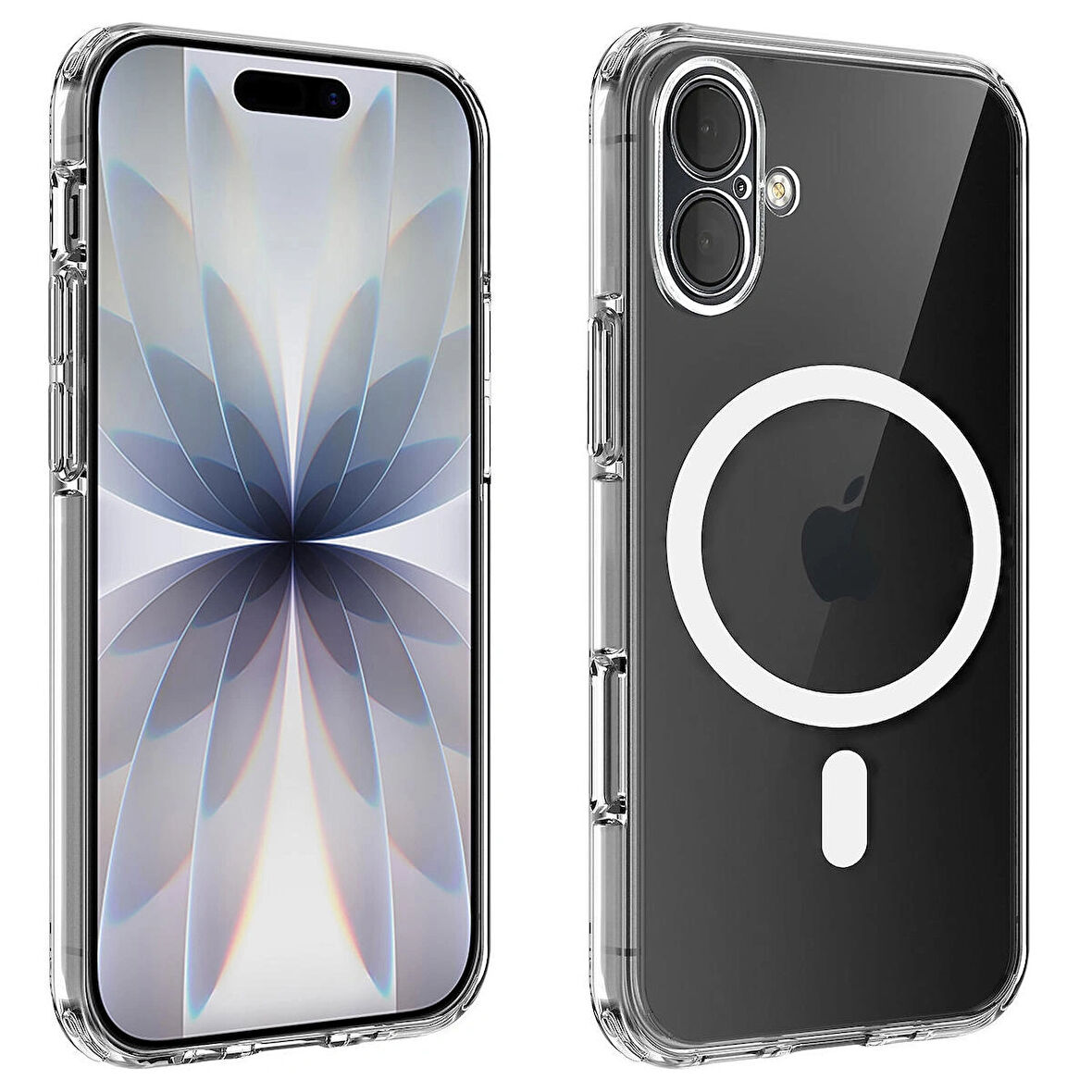 iPhone 17 Uyumlu Magsafe Kablosuz Şarj Özellikli Şeffaf Silikon Kılıf