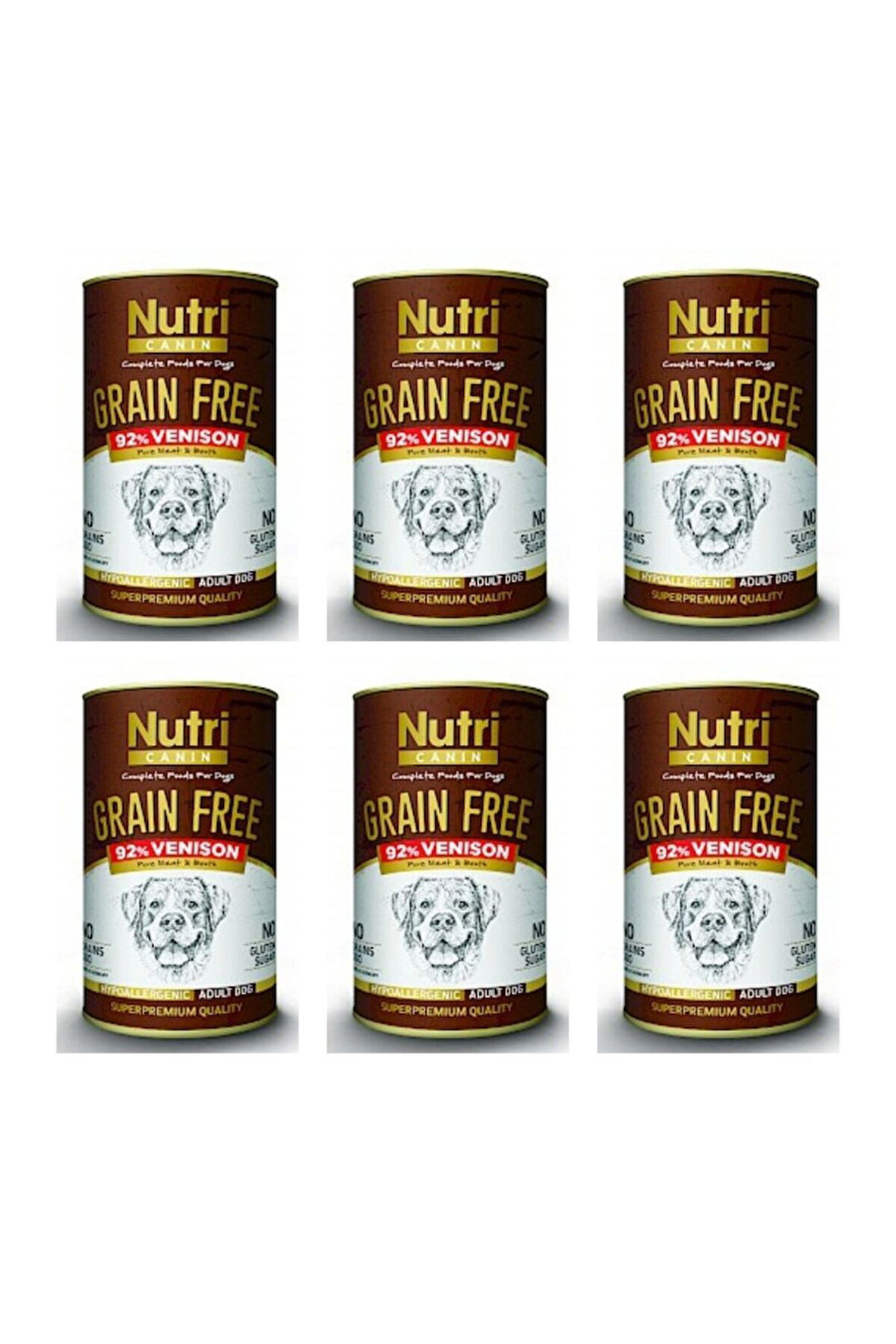 Geyik Etli Tahılsız Yetişkin Köpek Konservesi 400 Gr x 6 Adet