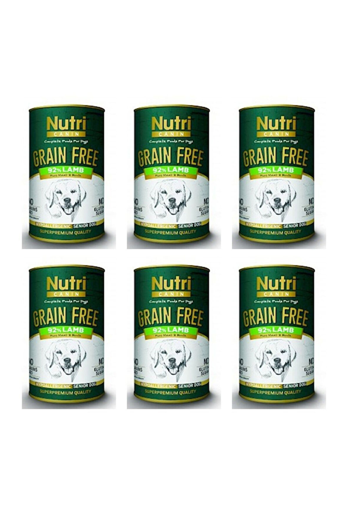 Kuzu Etli Tahılsız Yaşlı Köpek Konservesi 400 Gr x 6 Adet