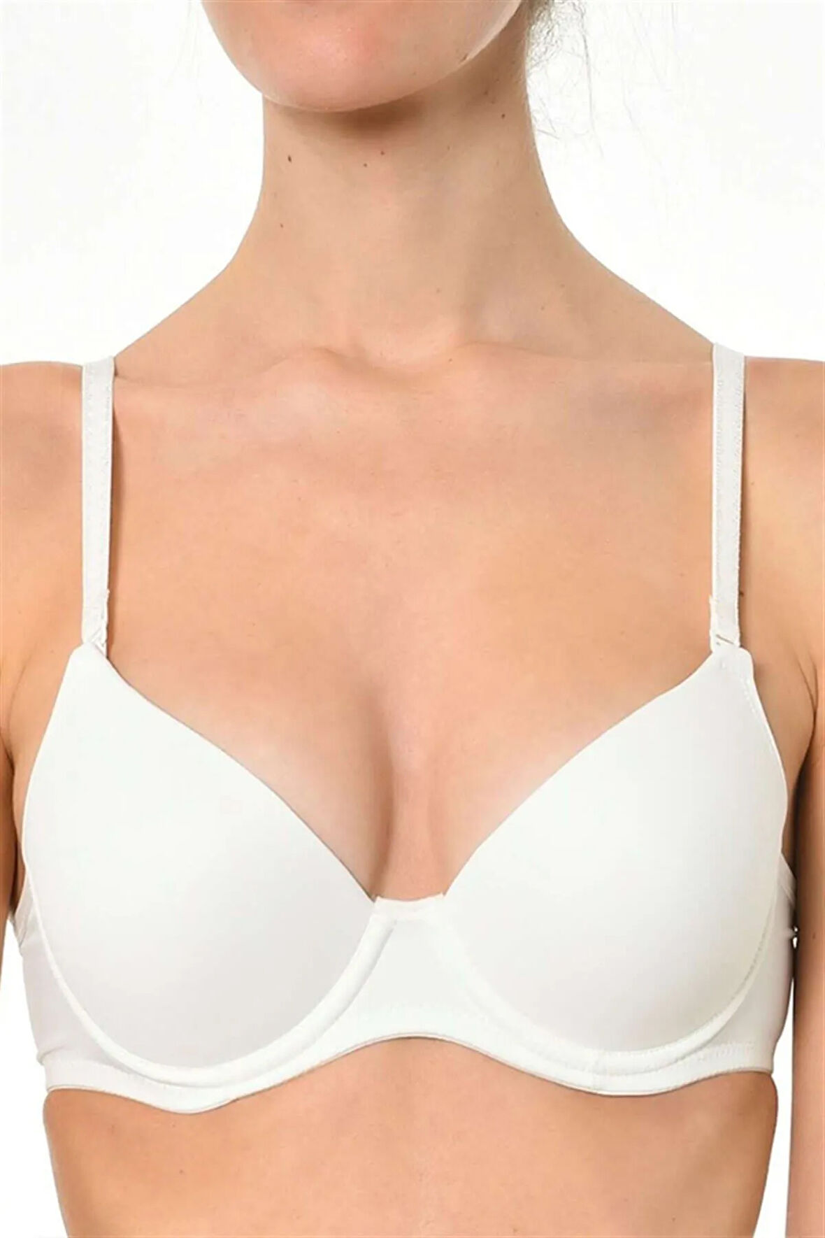 Kadın Beyaz Basıc Desteksiz Sütyen