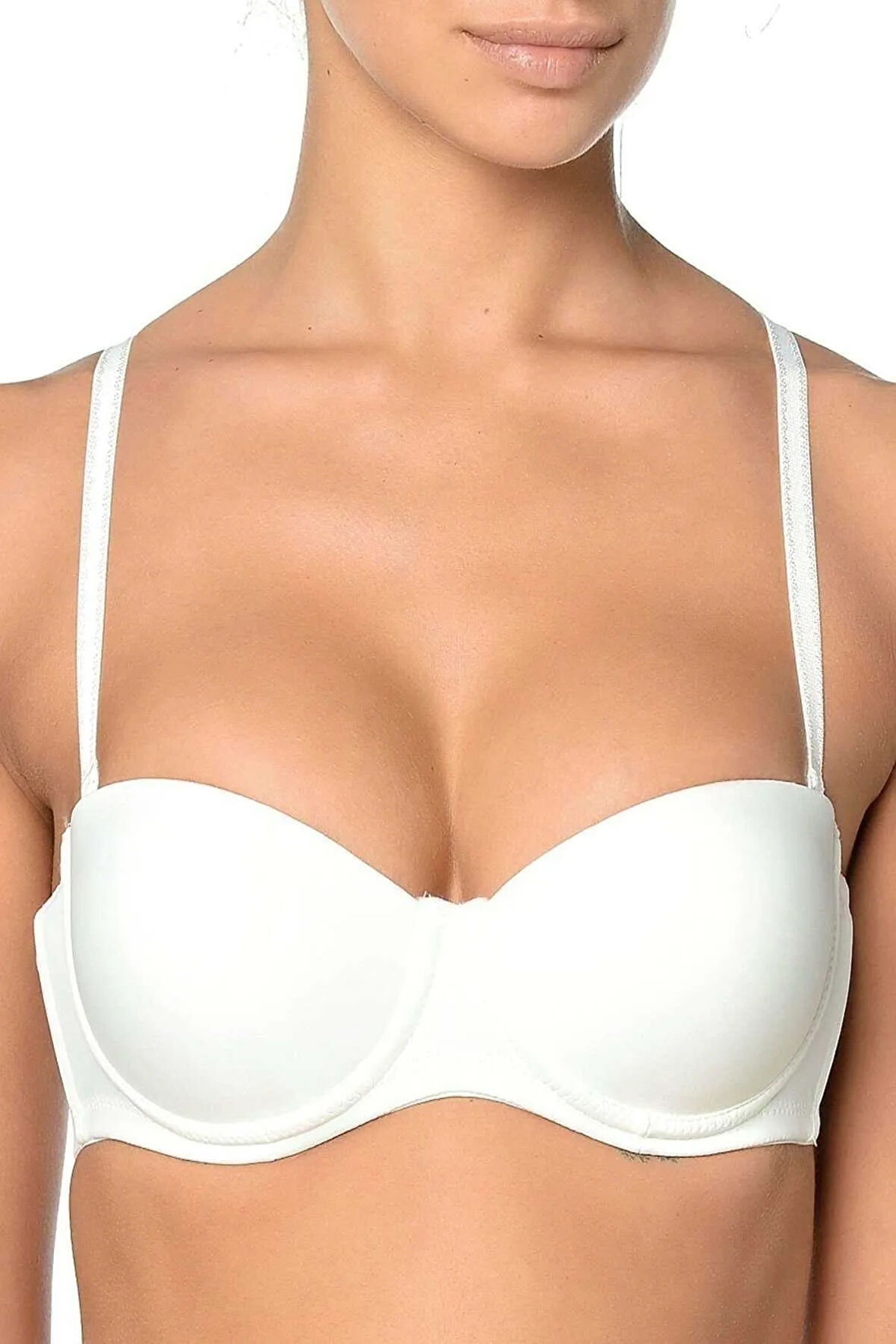 Kadın Beyaz Straples Desteksiz Sütyen